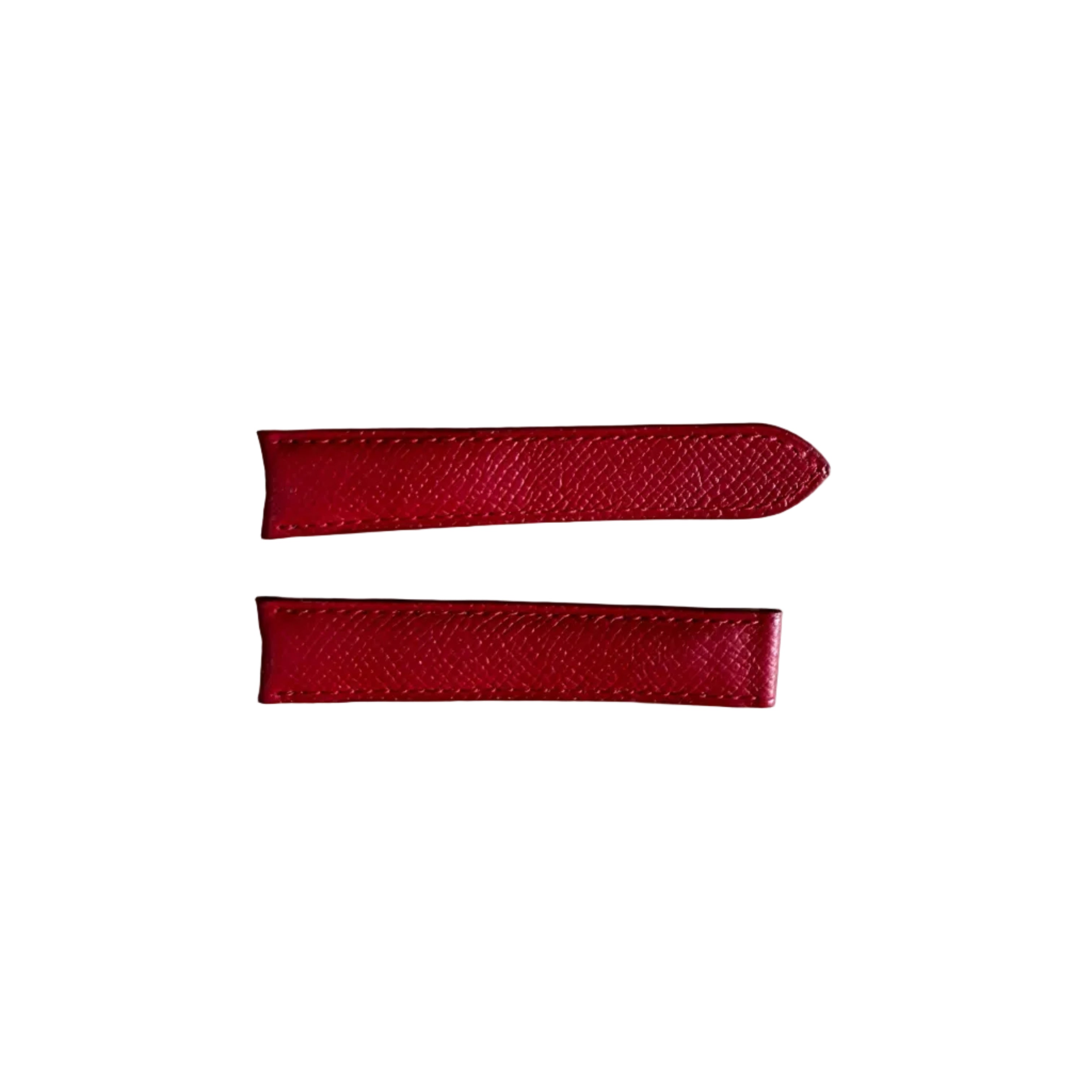 Authentic Cartier Red Calfskin Watch Strap Band 17mm KD52D416