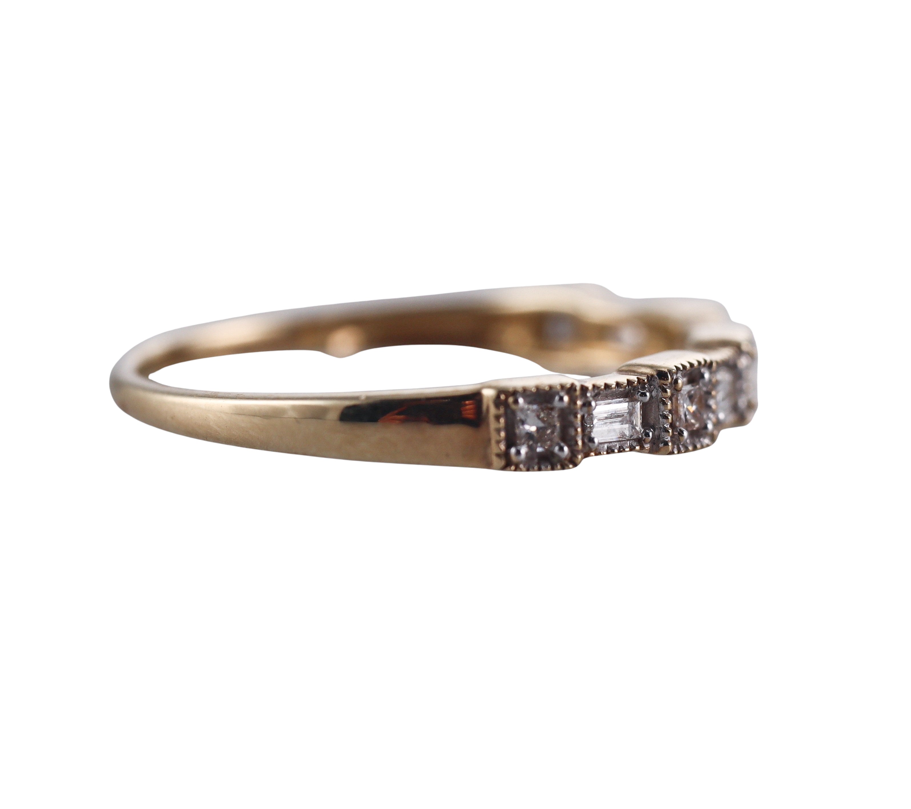 Kallati Yellow Gold Diamond Wedding Band Ring