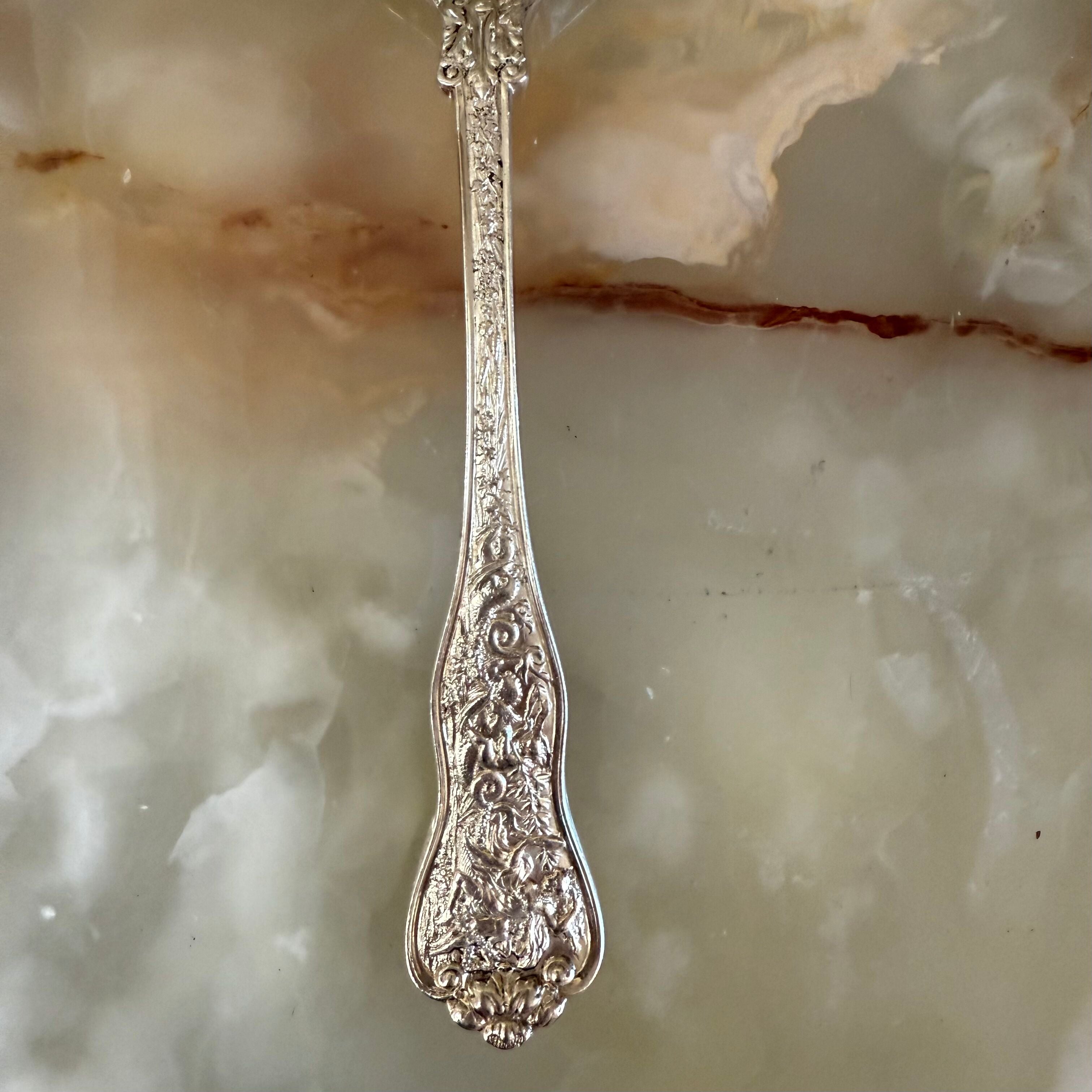 2 Tiffany & Co Olimpian Sterling Silver Serving Tablespoon Set