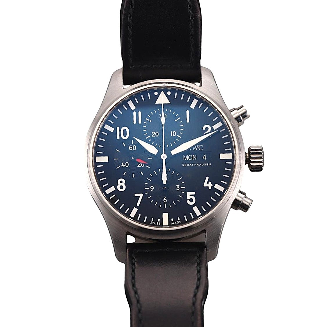 IWC Pilot's Watch Chronograph Day Date Black Dial Automatic Watch IW377709
