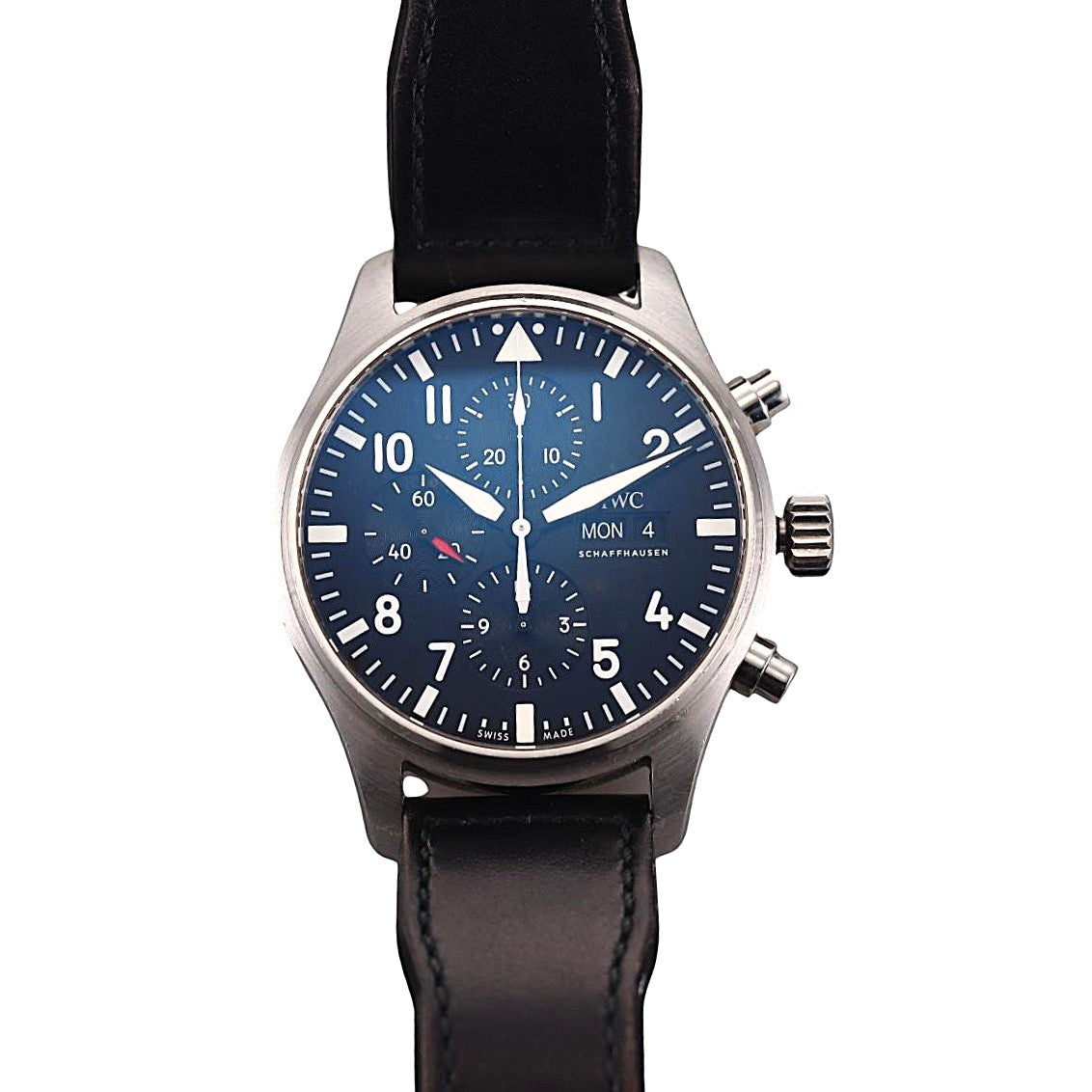 IWC Pilot's Watch Chronograph Day Date Black Dial Automatic Watch IW377709