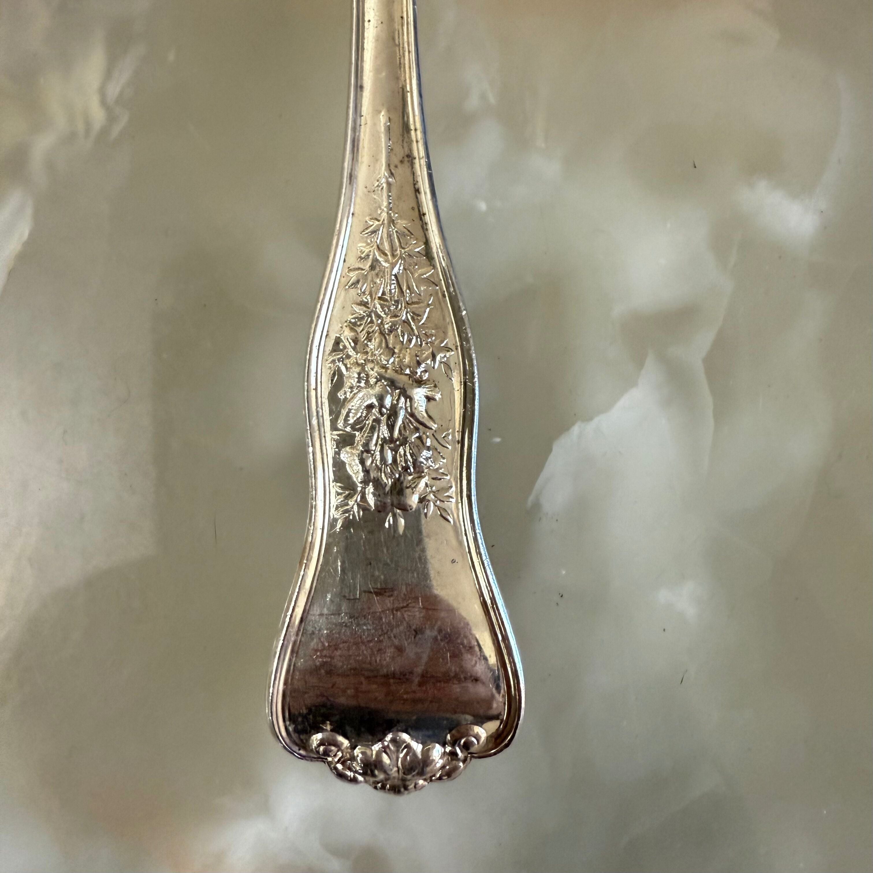 2 Tiffany & Co Olimpian Sterling Silver Serving Tablespoon Set