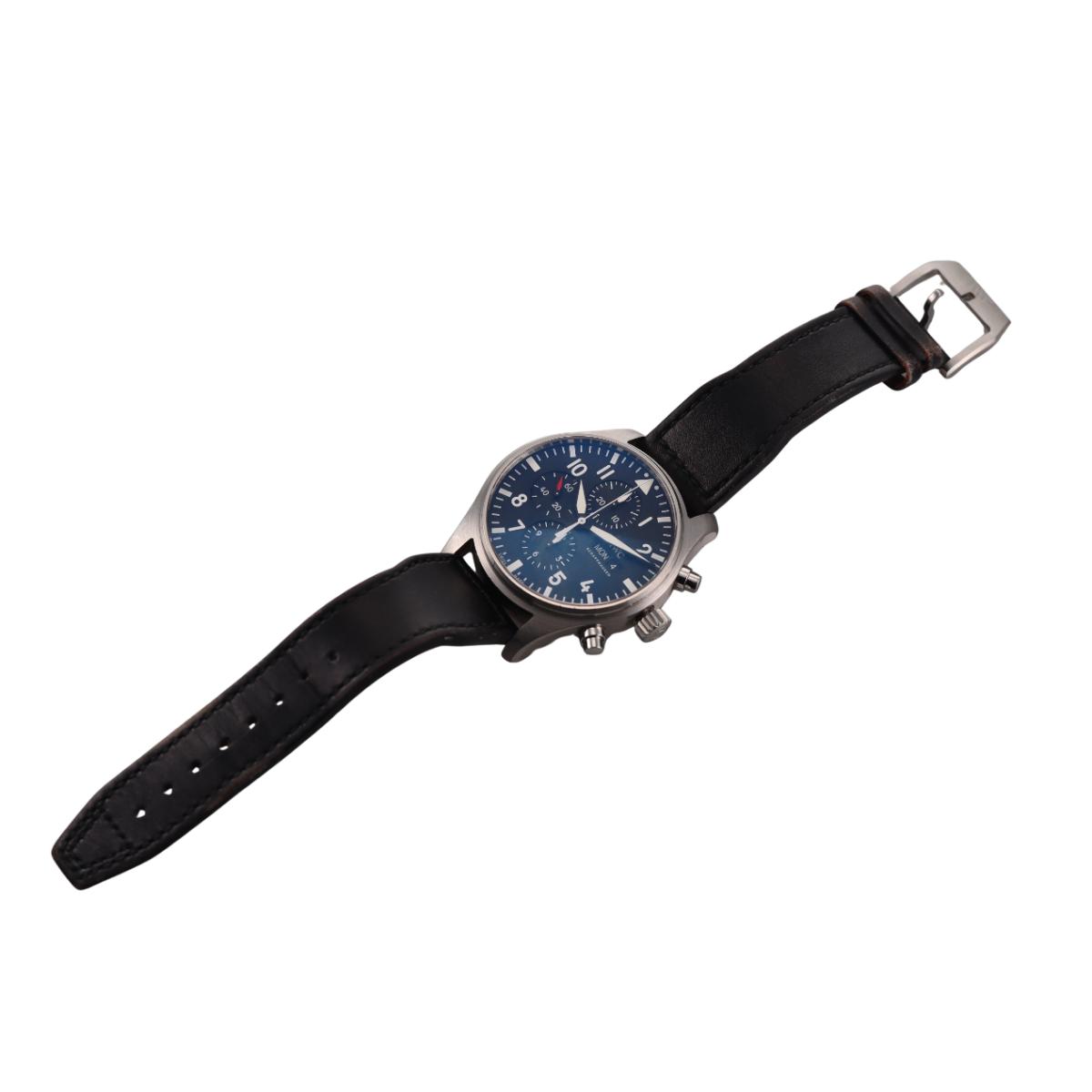 IWC Pilot's Watch Chronograph Day Date Black Dial Automatic Watch IW377709