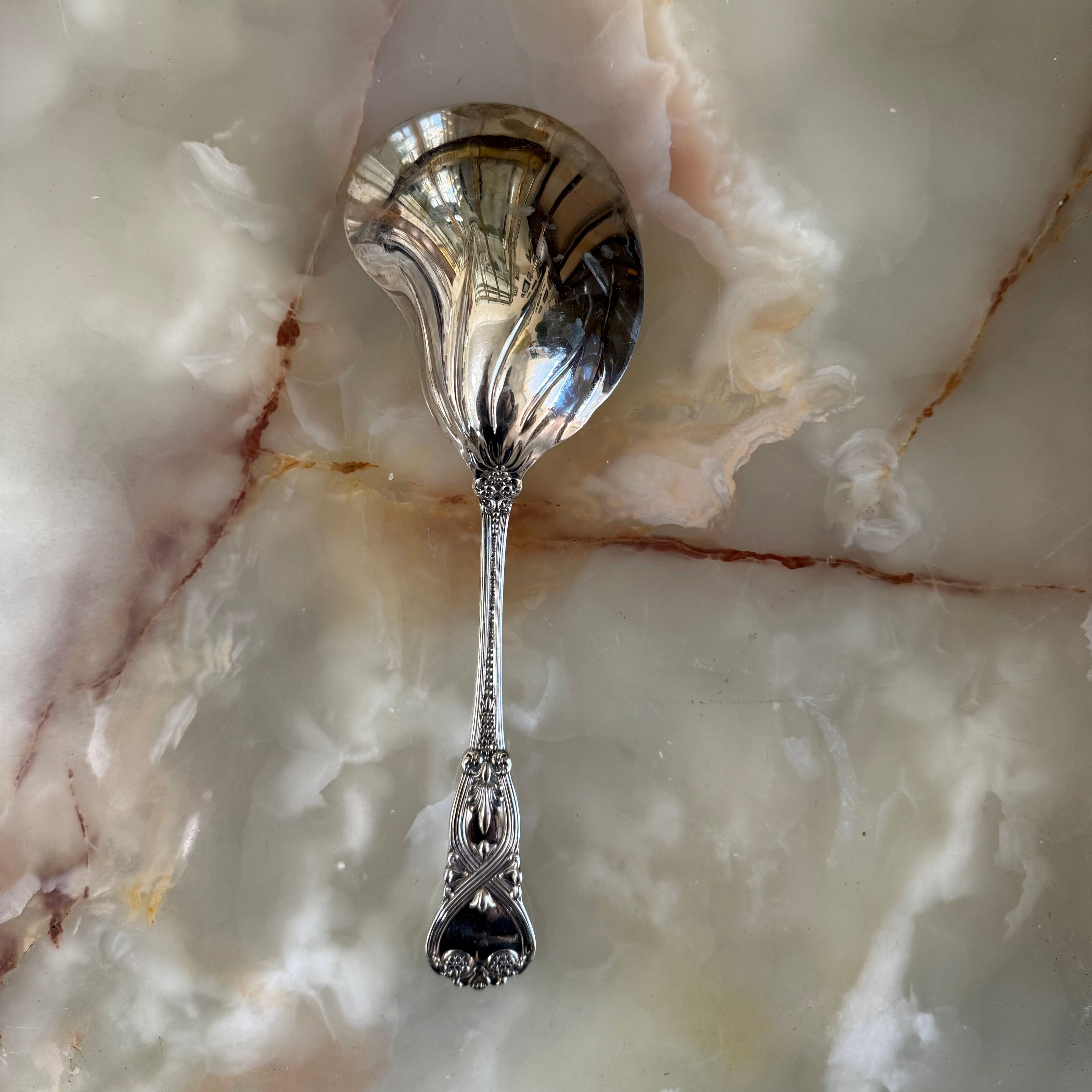 Tiffany & Co St. James Sterling Silver Berry Casserole Spoon w/Kidney Bowl