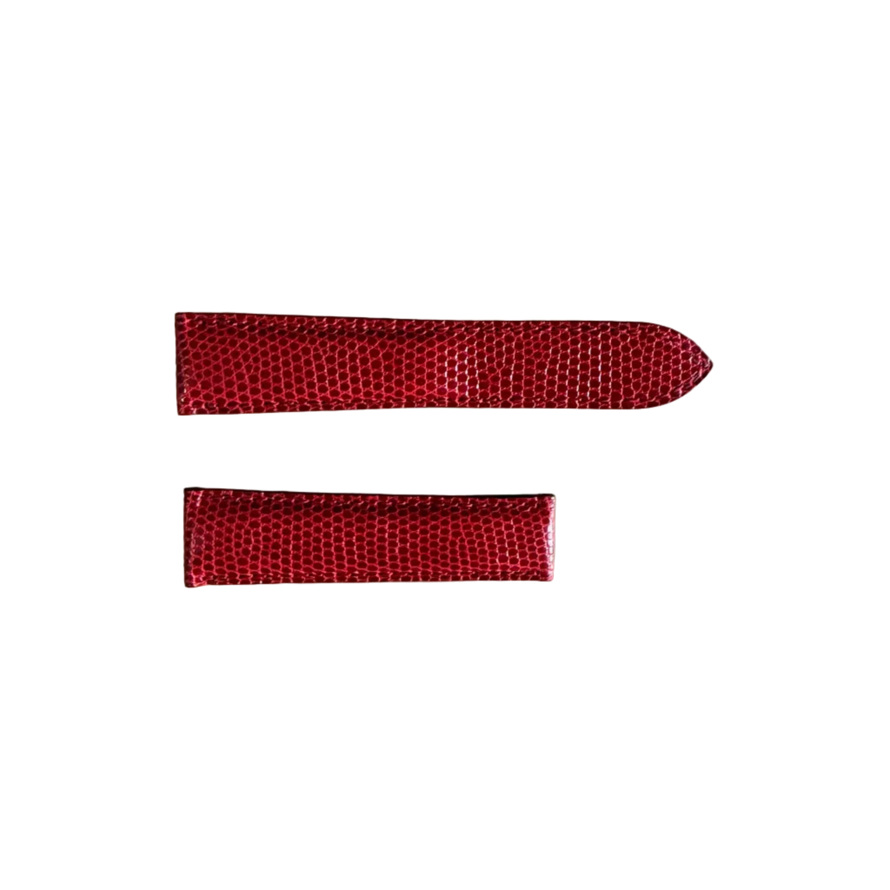 Authentic Cartier Red Lizard Watch Strap Band 20mm KD18H212-S26