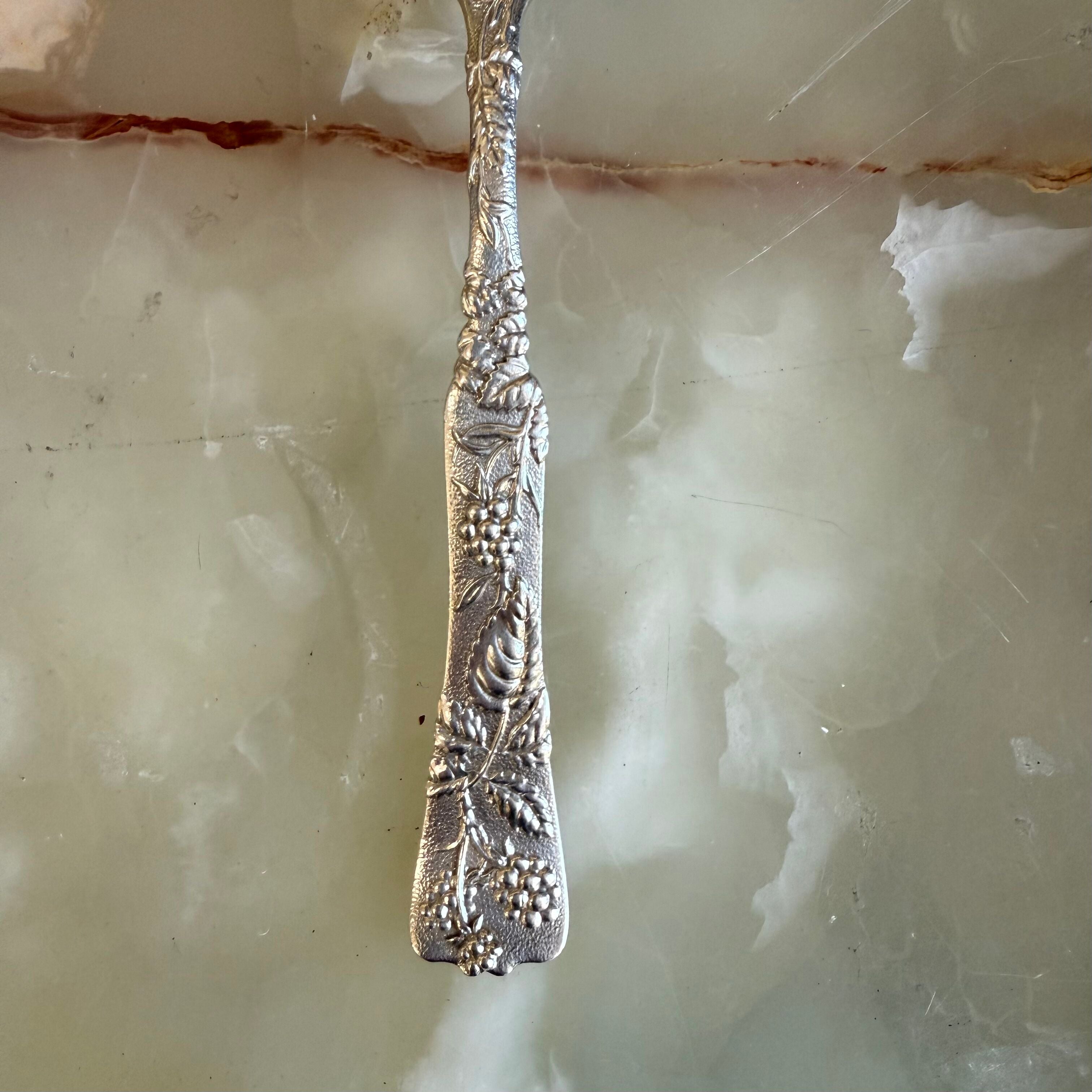 Tiffany & Co Raspberry Vine Sterling Silver Sugar Sifter Spoon