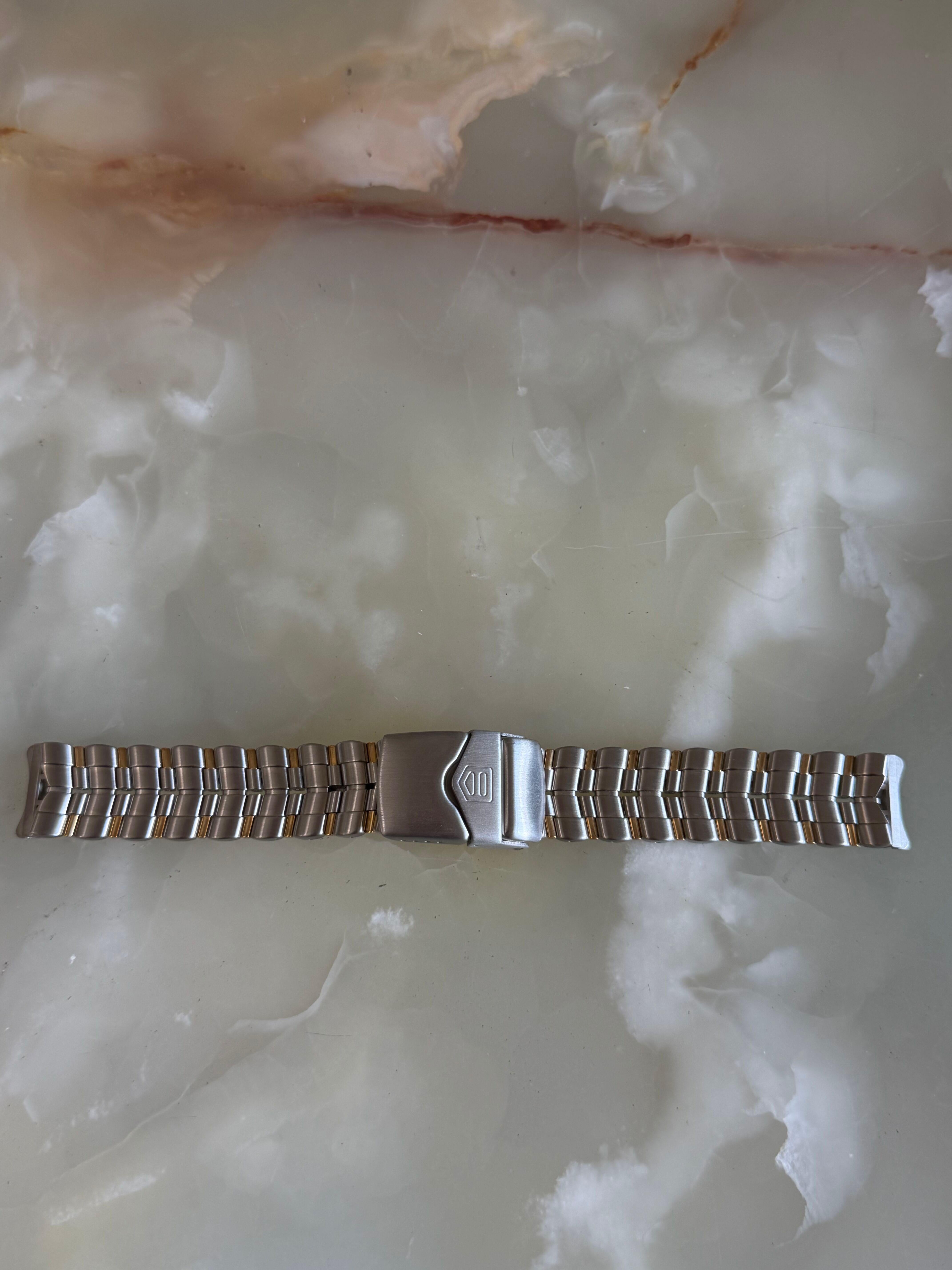 Authentic TAG Heuer 6000 Series Steel Gold Watch Bracelet 18mm BD0679-J1A