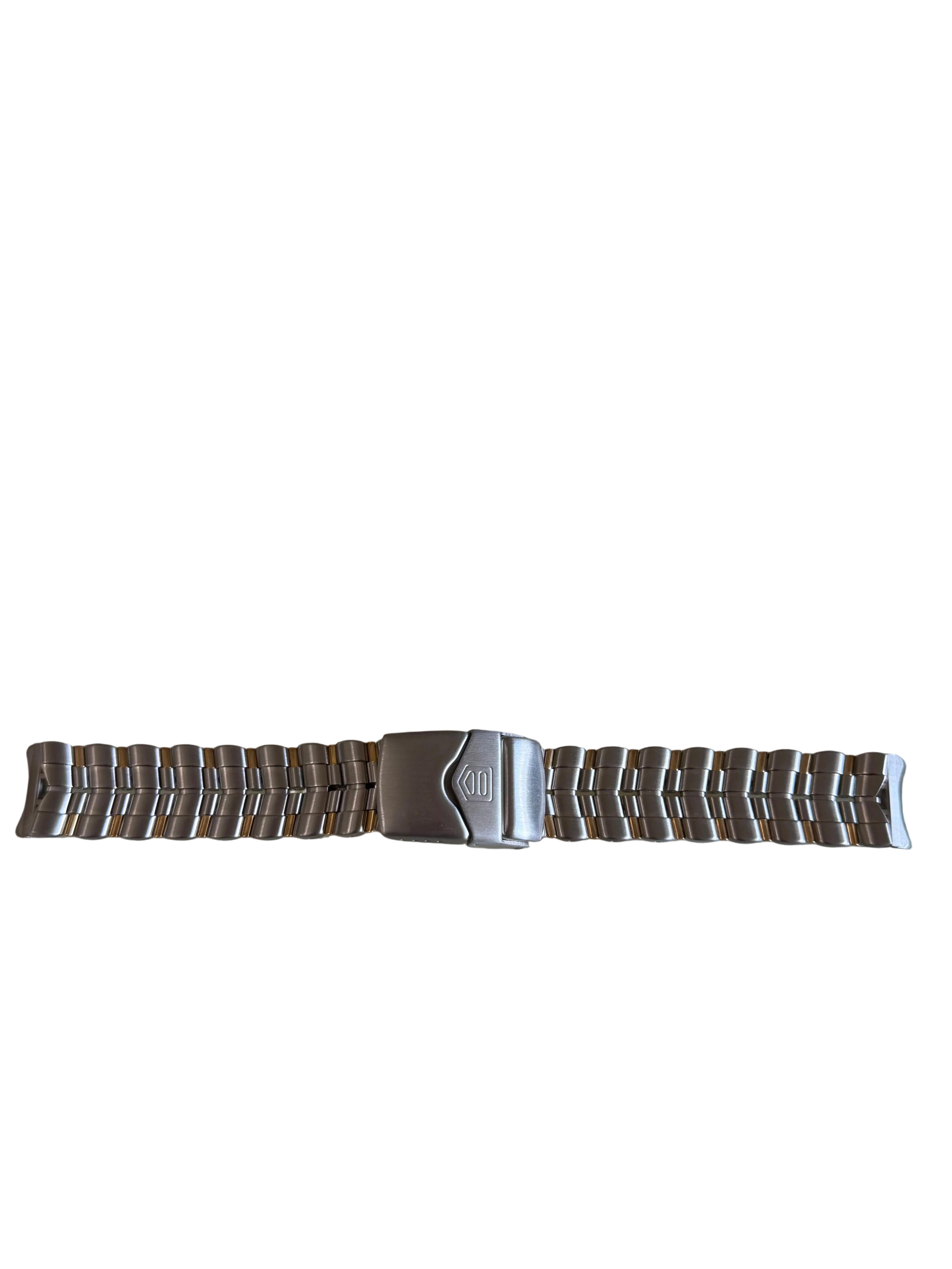 Authentic TAG Heuer 6000 Series Steel Gold Watch Bracelet 18mm BD0679-J1A