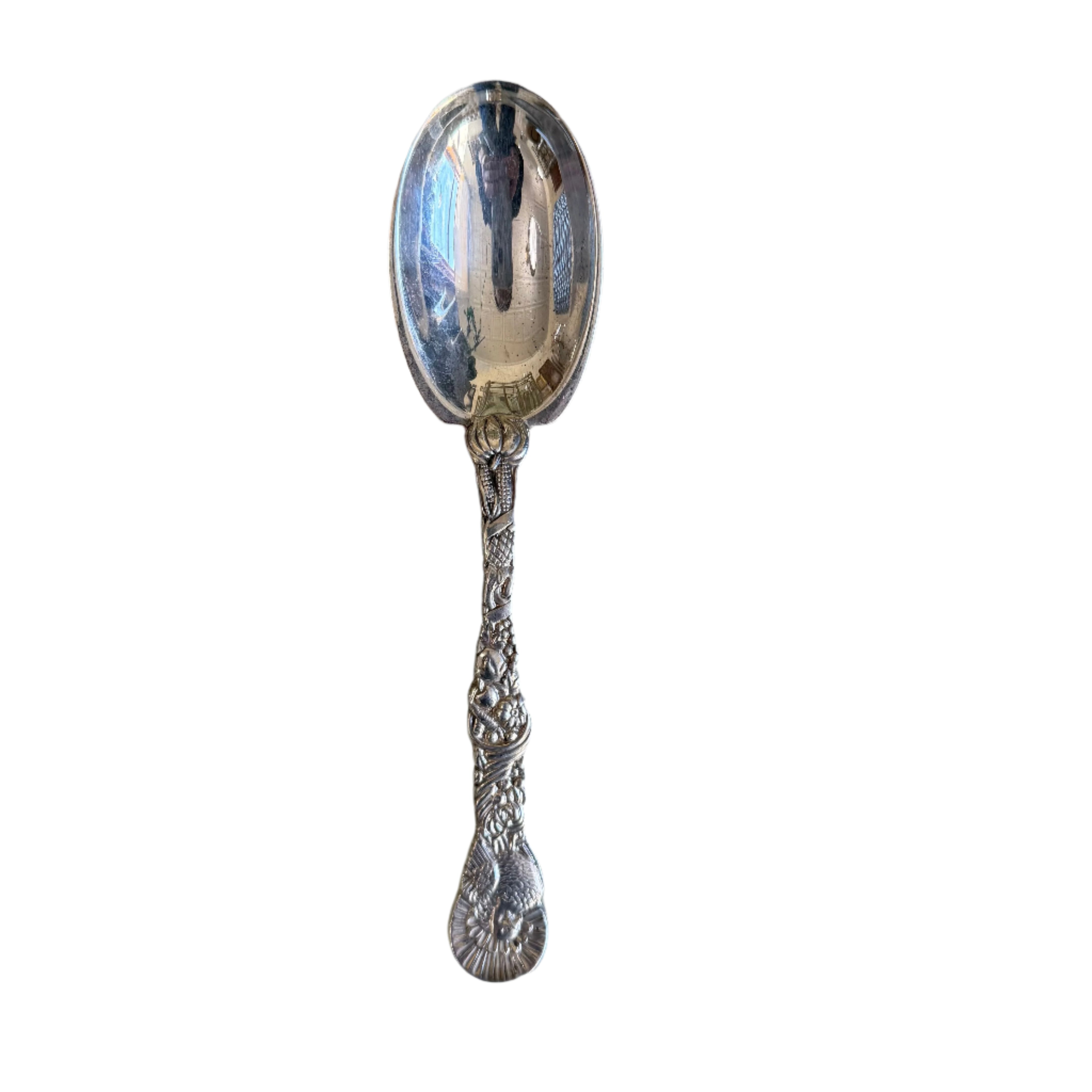 Tiffany & Co Turkey Motif Sterling Silver Cranberry Serving Spoon