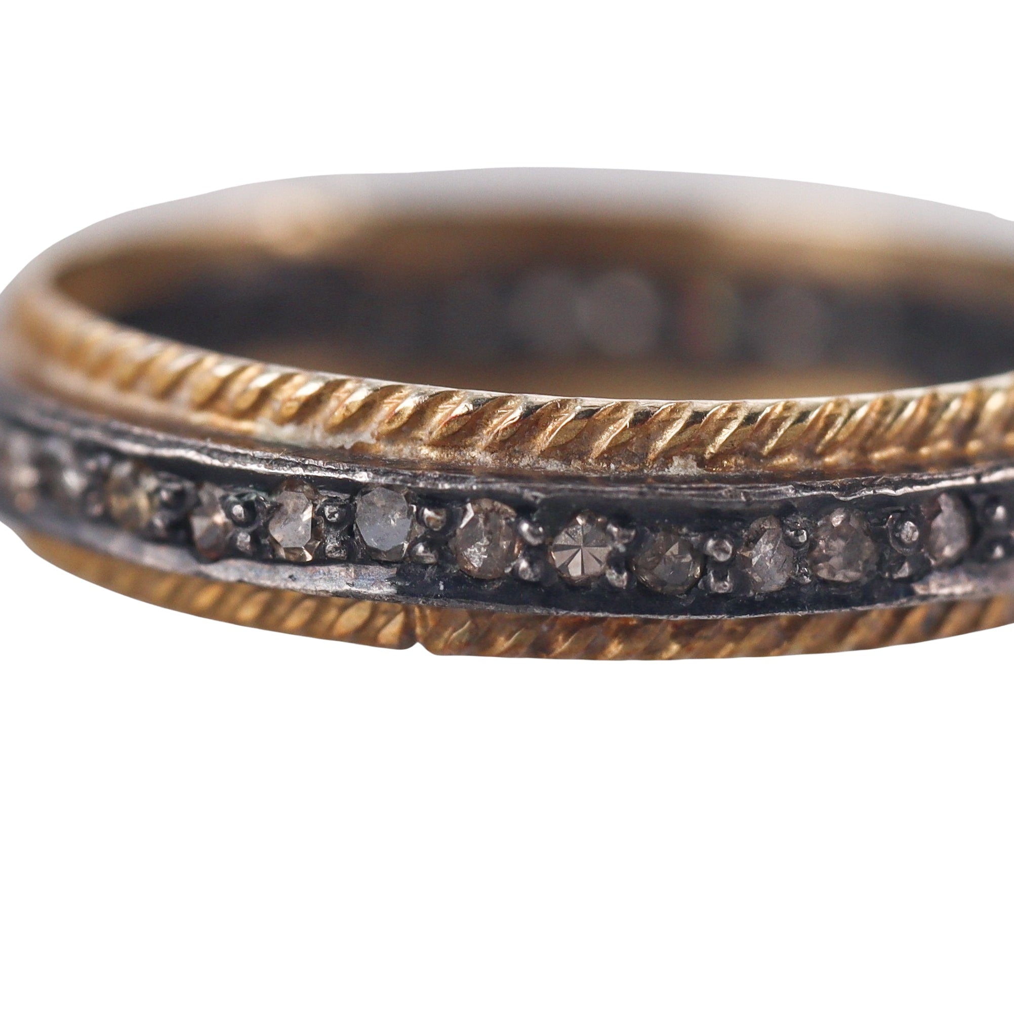 14k Gold Silver Diamond Eternity Wedding Band Ring