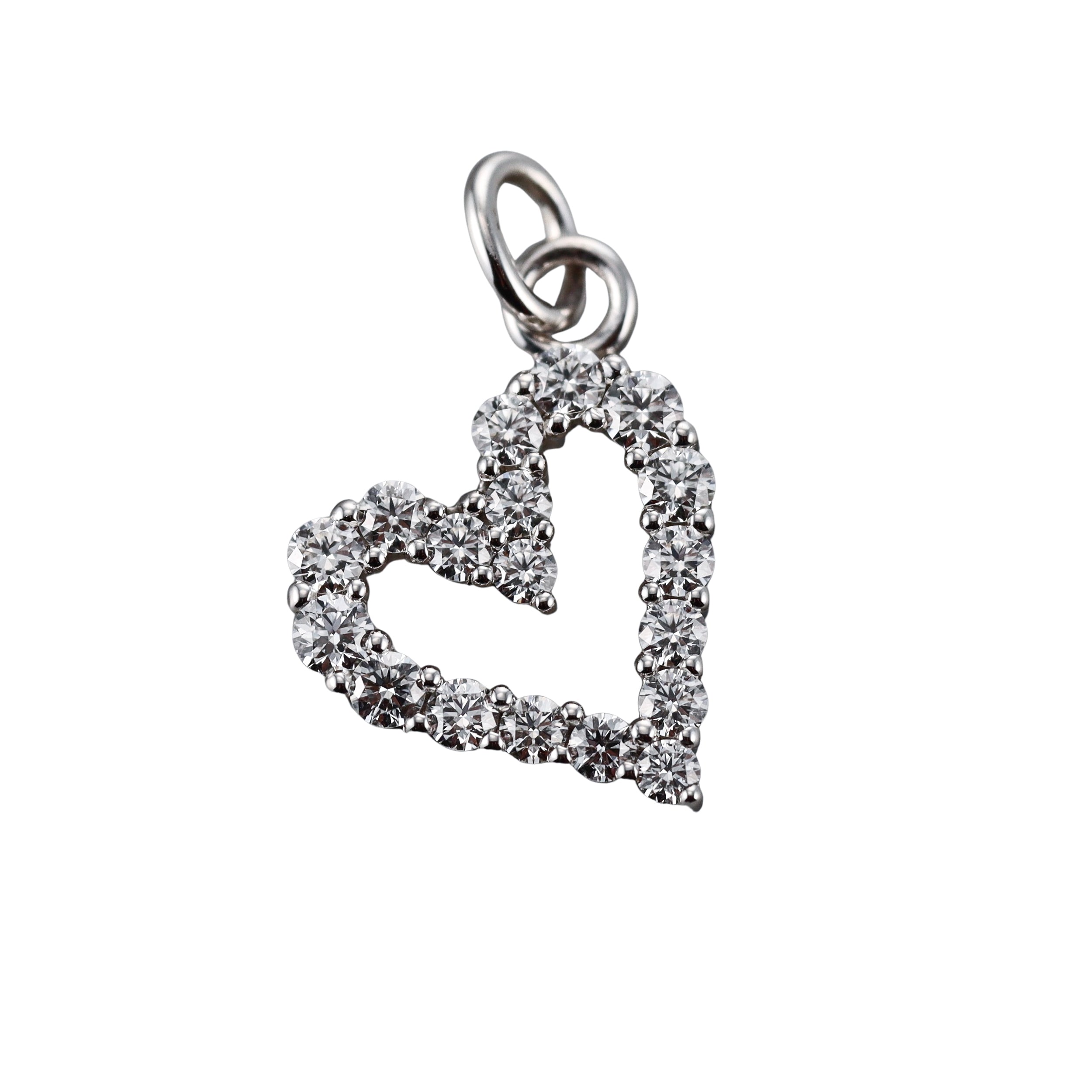 Hearts on Fire 18k Gold Diamond Heart Charm Pendant