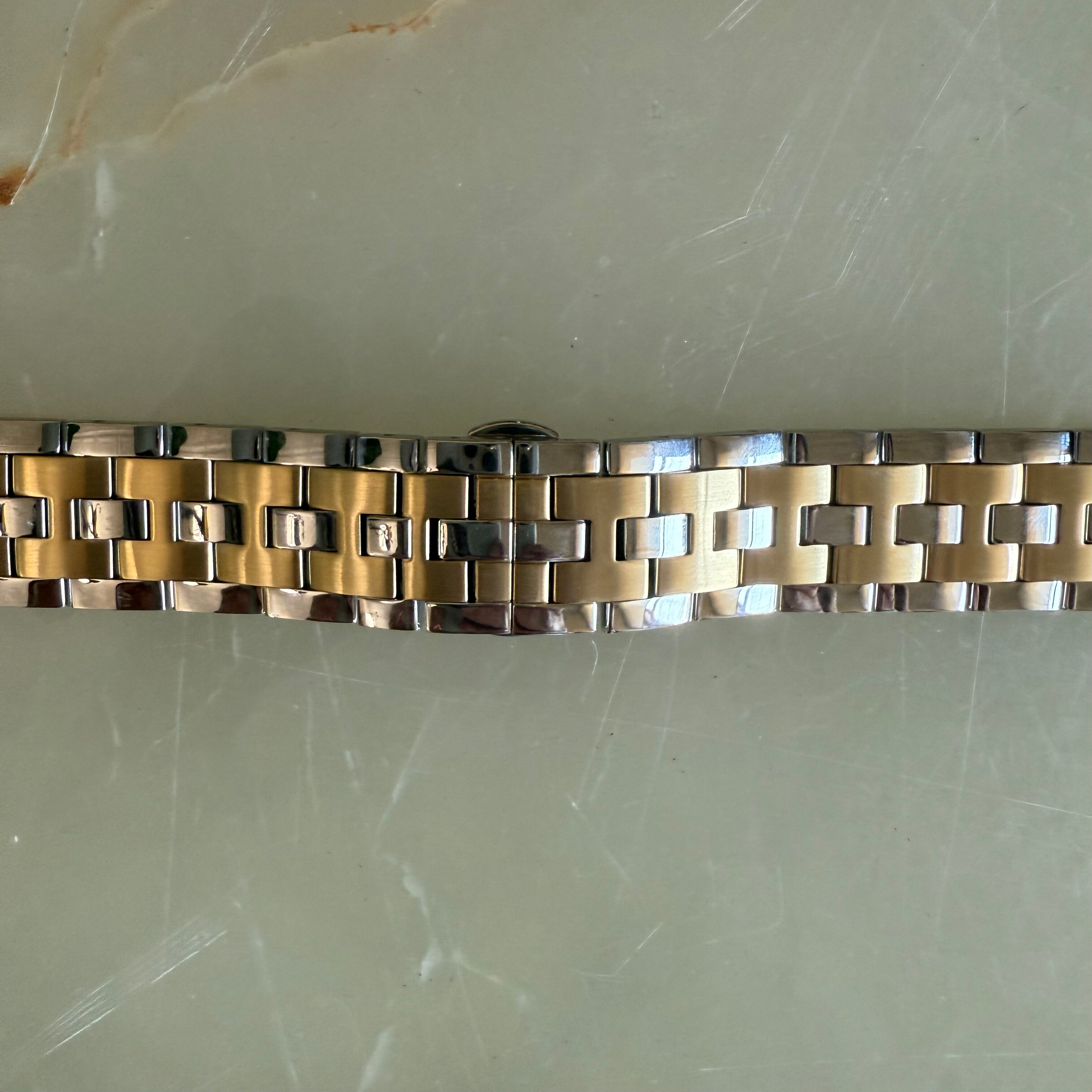 Authentic Hamilton Steel Gold Watch Bracelet 20mm H605325104