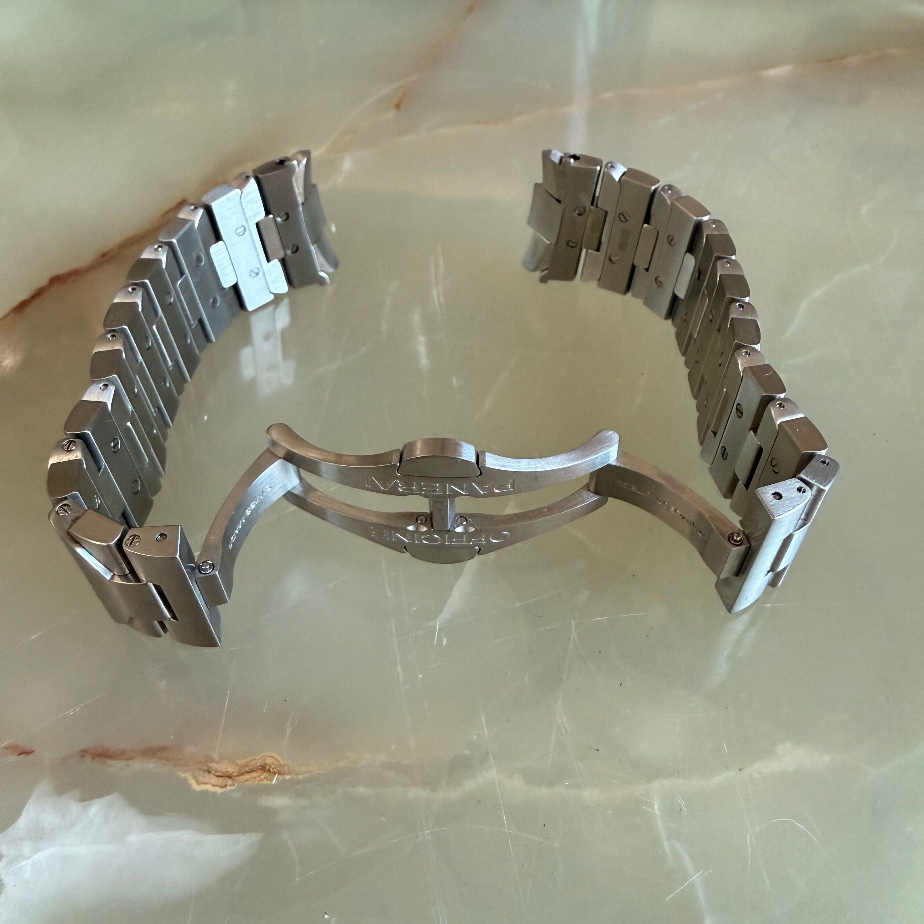 Authentic Panerai Luminor Marina Stainless Steel 22mm Watch Bracelet w Screw