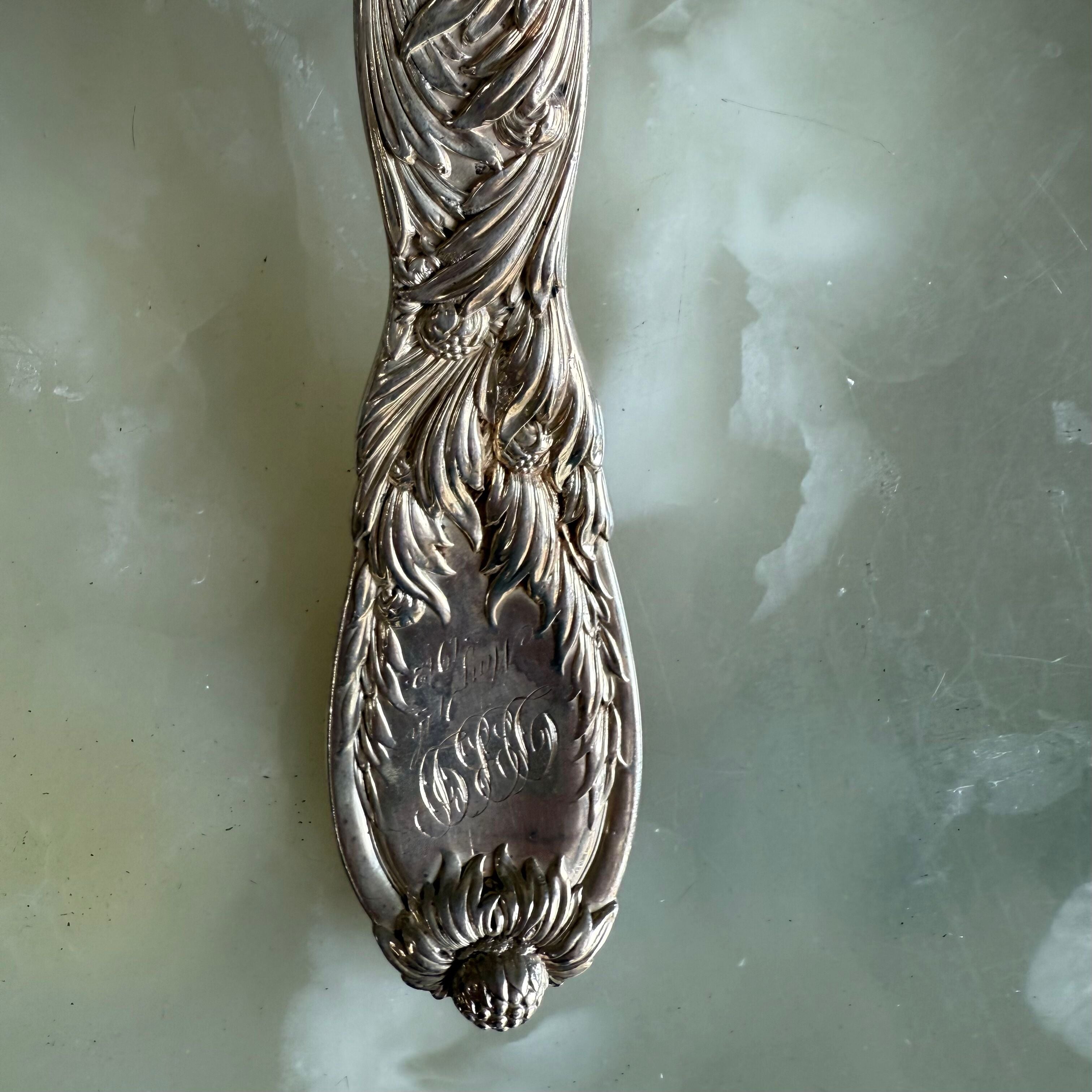 Tiffany & Co Chrysanthemum Sterling Silver Oyster Ladle 11"