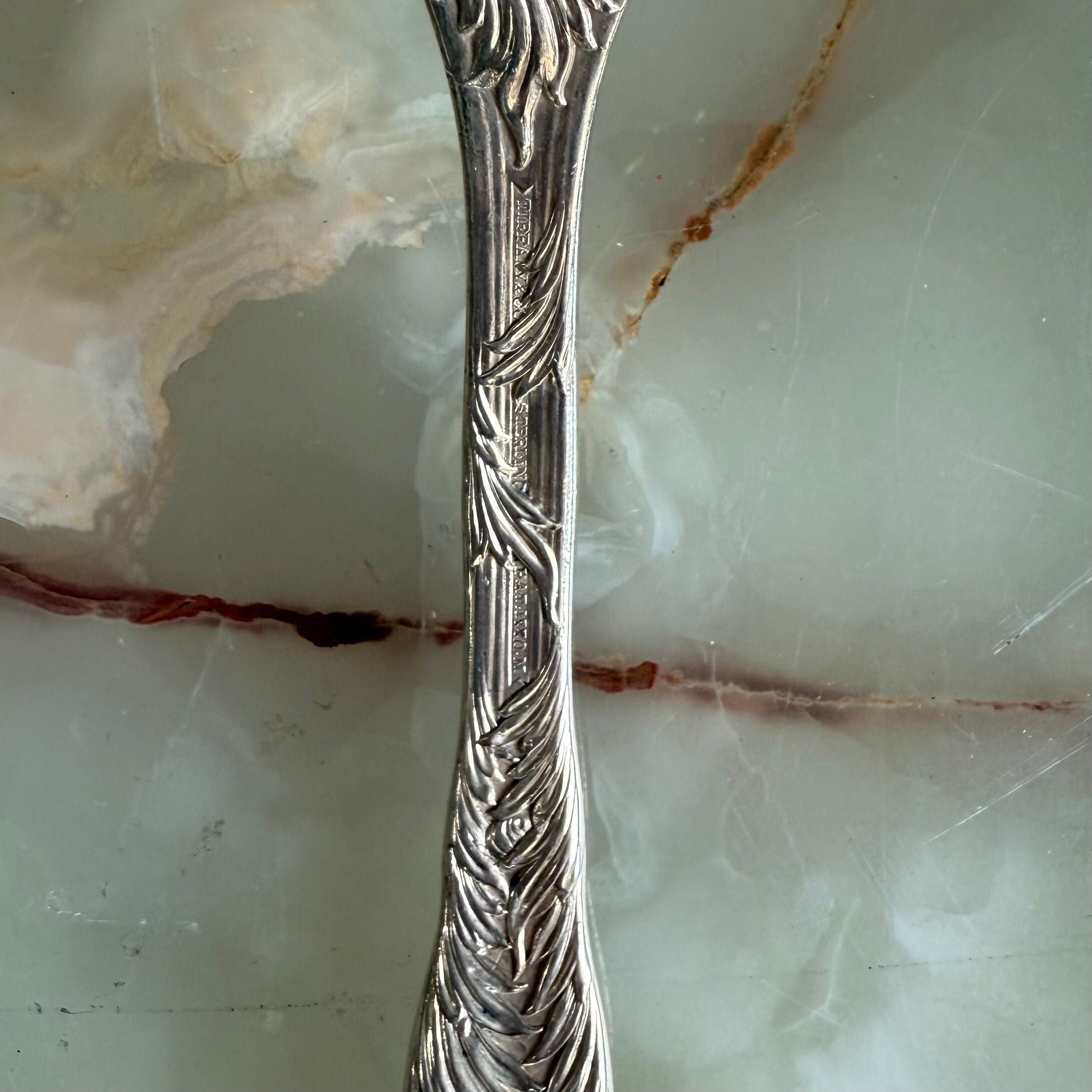 Tiffany & Co Chrysanthemum Sterling Silver Oyster Ladle 11"