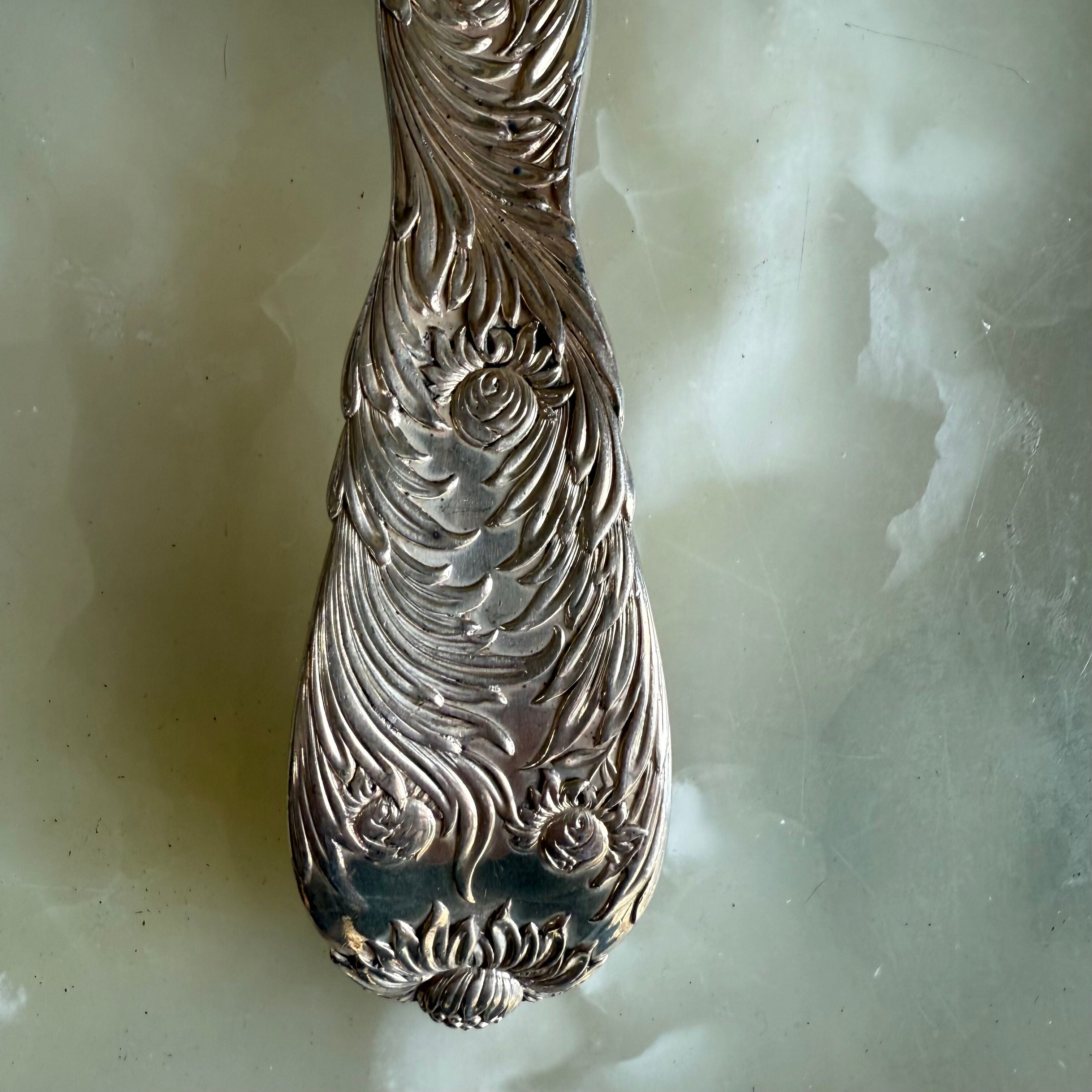 Tiffany & Co Chrysanthemum Sterling Silver Oyster Ladle 11"