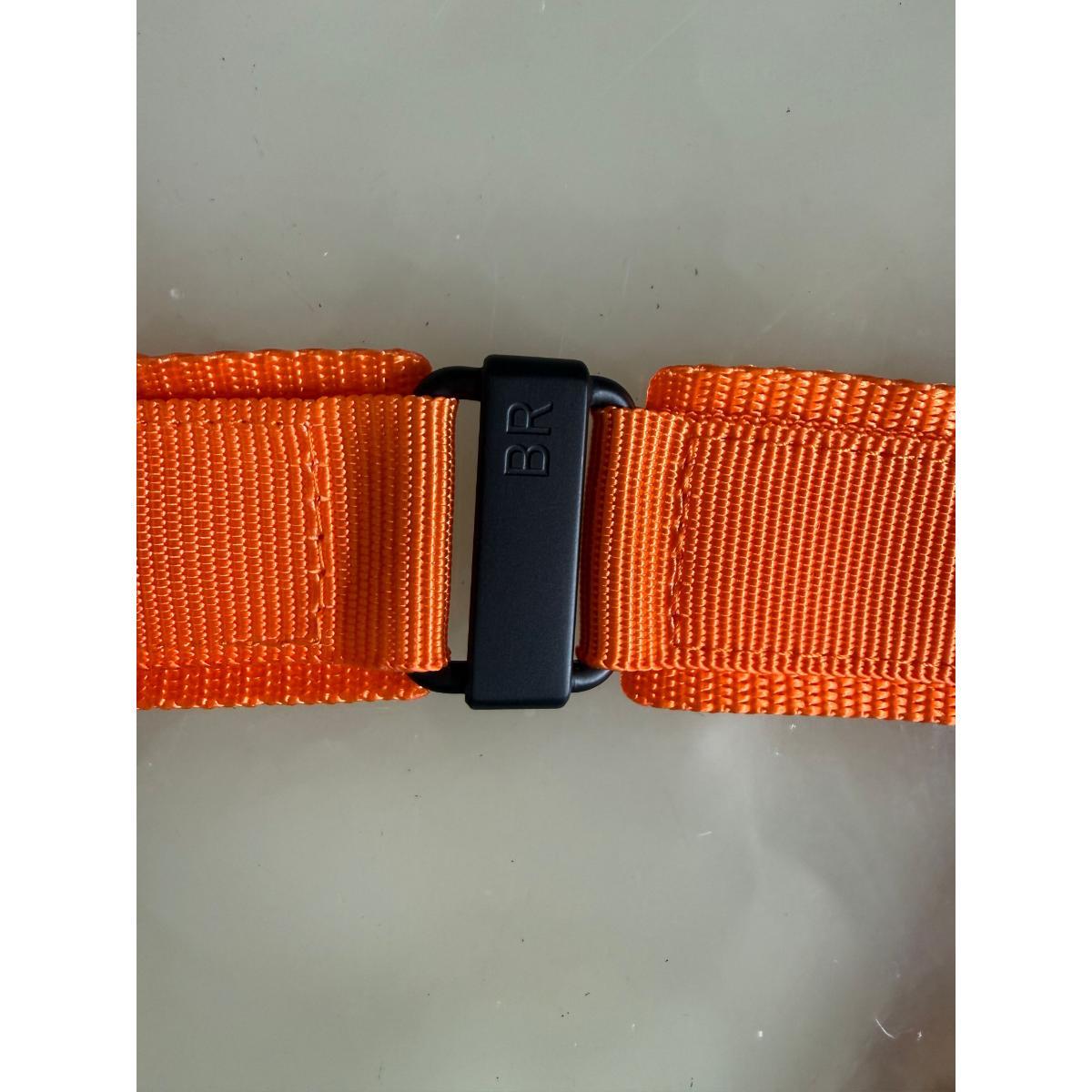 Authentic Bell & Ross Orange Nylon Velcro Watch Strap Band 24mm