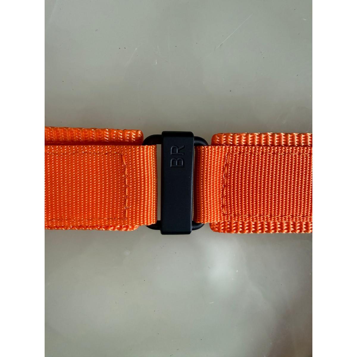 Authentic Bell & Ross Orange Nylon Watch Strap Band 24mm