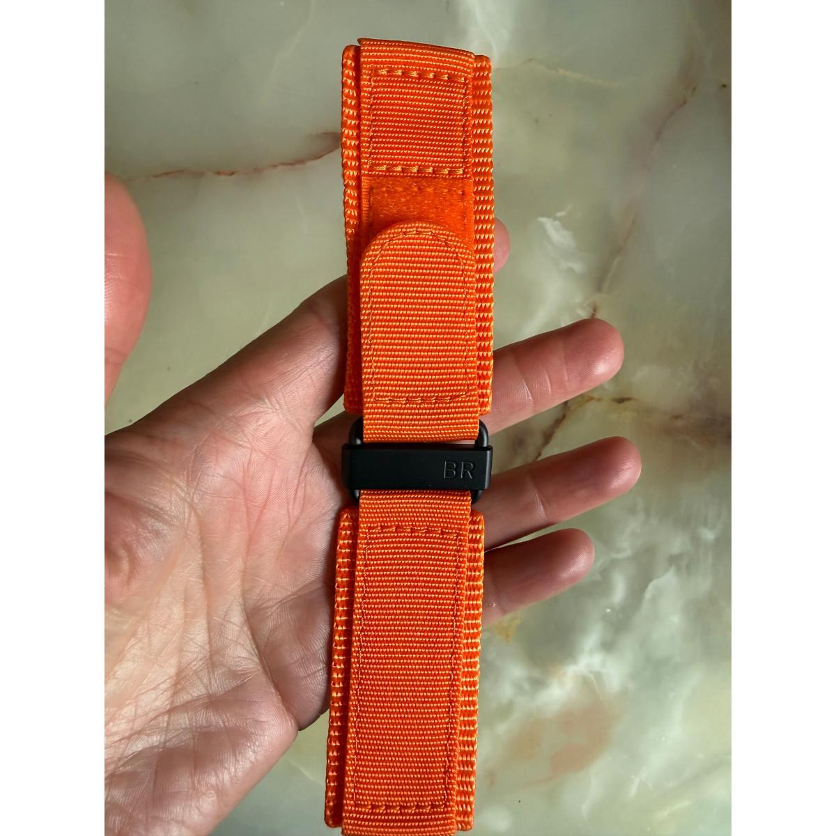Authentic Bell & Ross Orange Nylon Watch Strap Band 24mm