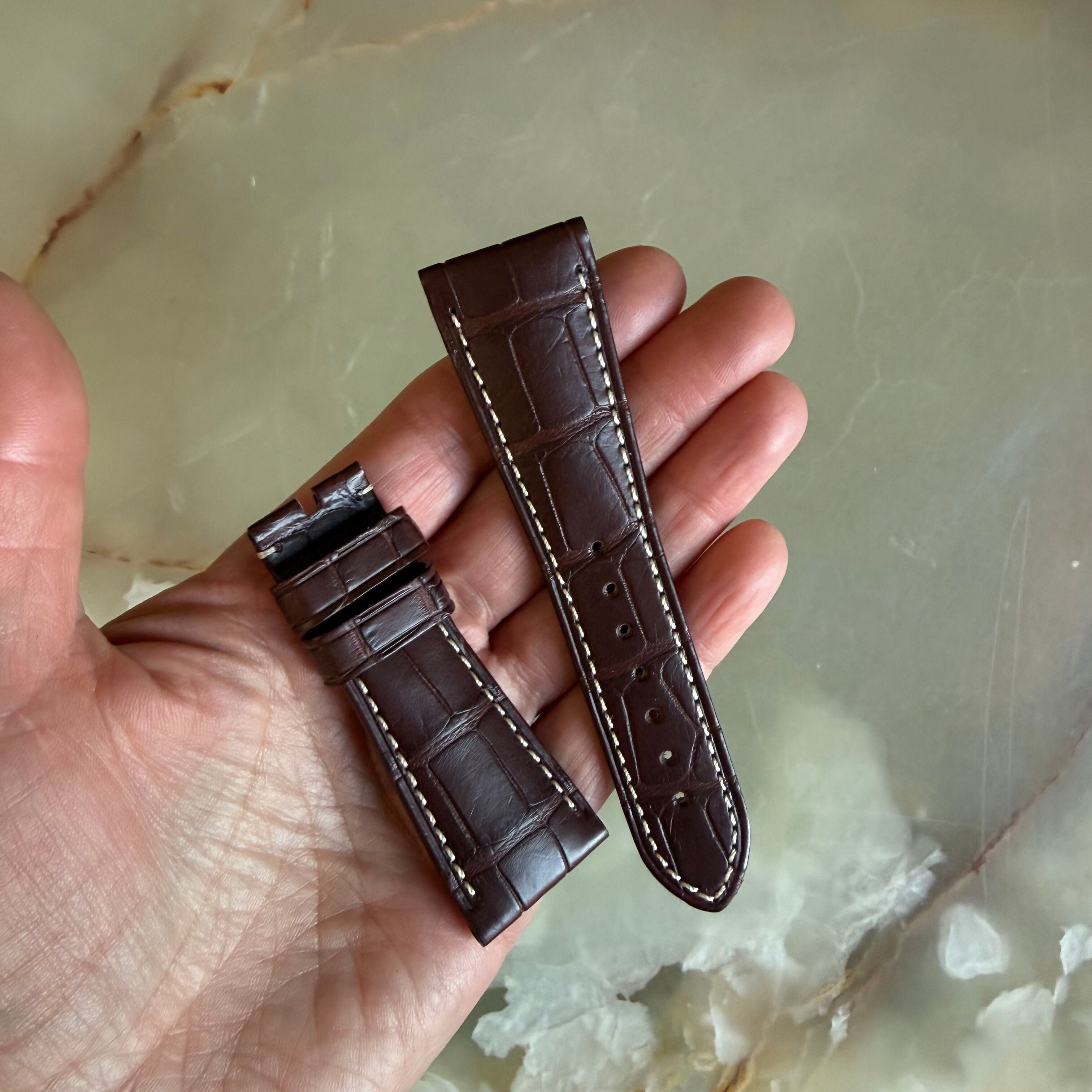 Authentic Panerai Brown Alligator Watch Strap Band 26.65mm