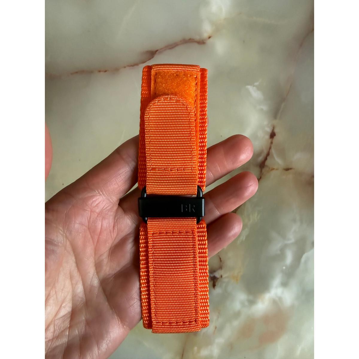 Authentic Bell & Ross Orange Nylon Watch Strap Band 24mm