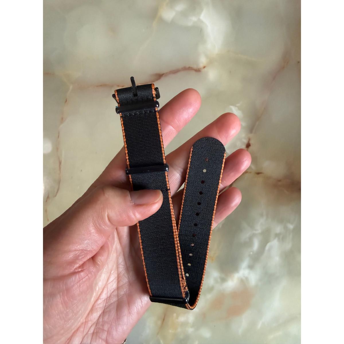 Authentic Bell & Ross Black Nylon Watch Strap Band 22mm