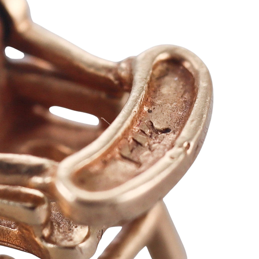 Vintage 14k Gold Enamel Baby High Chair Pendant Charm