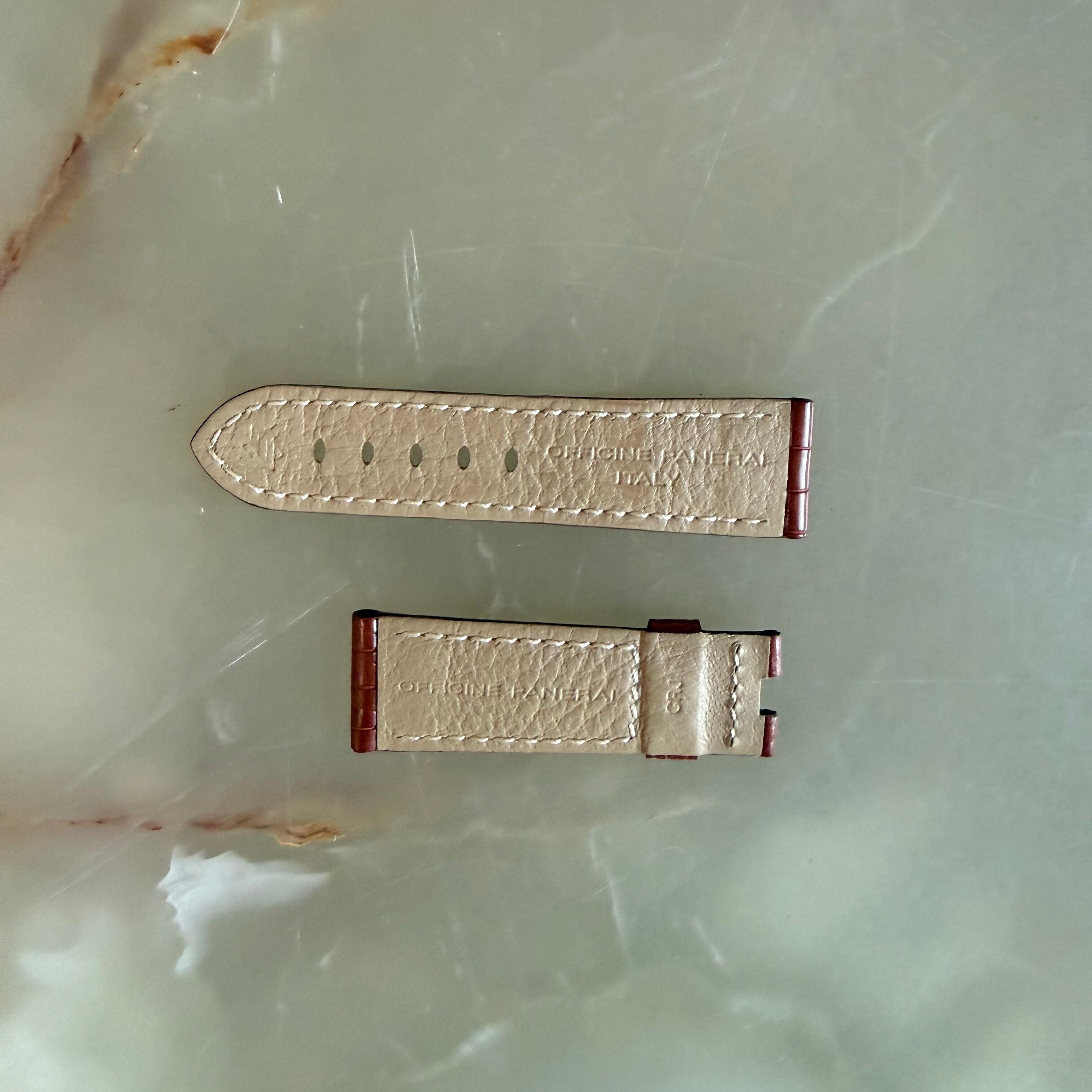 Authentic Panerai Brown Alligator Watch Strap Band 22mm