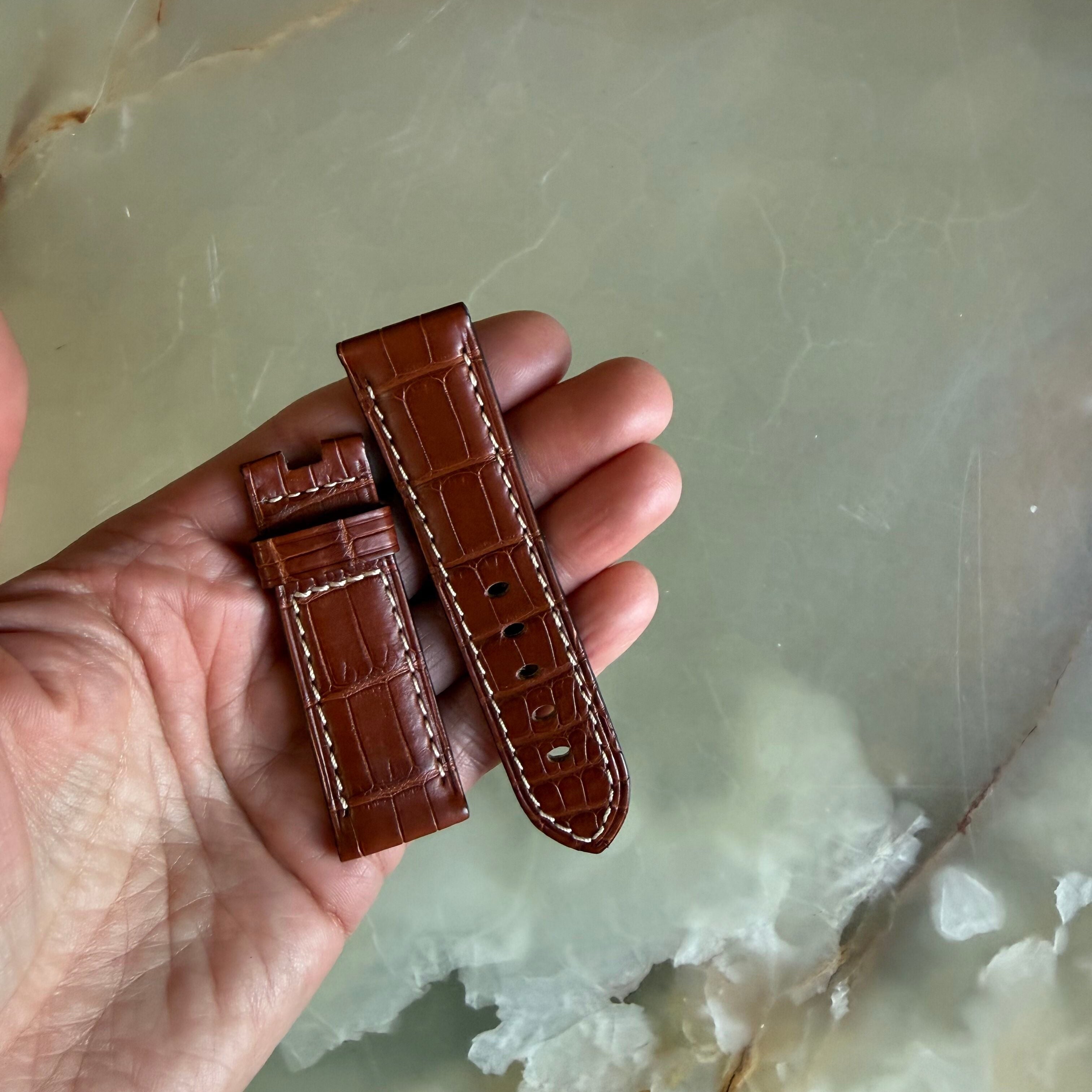 Authentic Panerai Brown Alligator Watch Strap Band 22mm