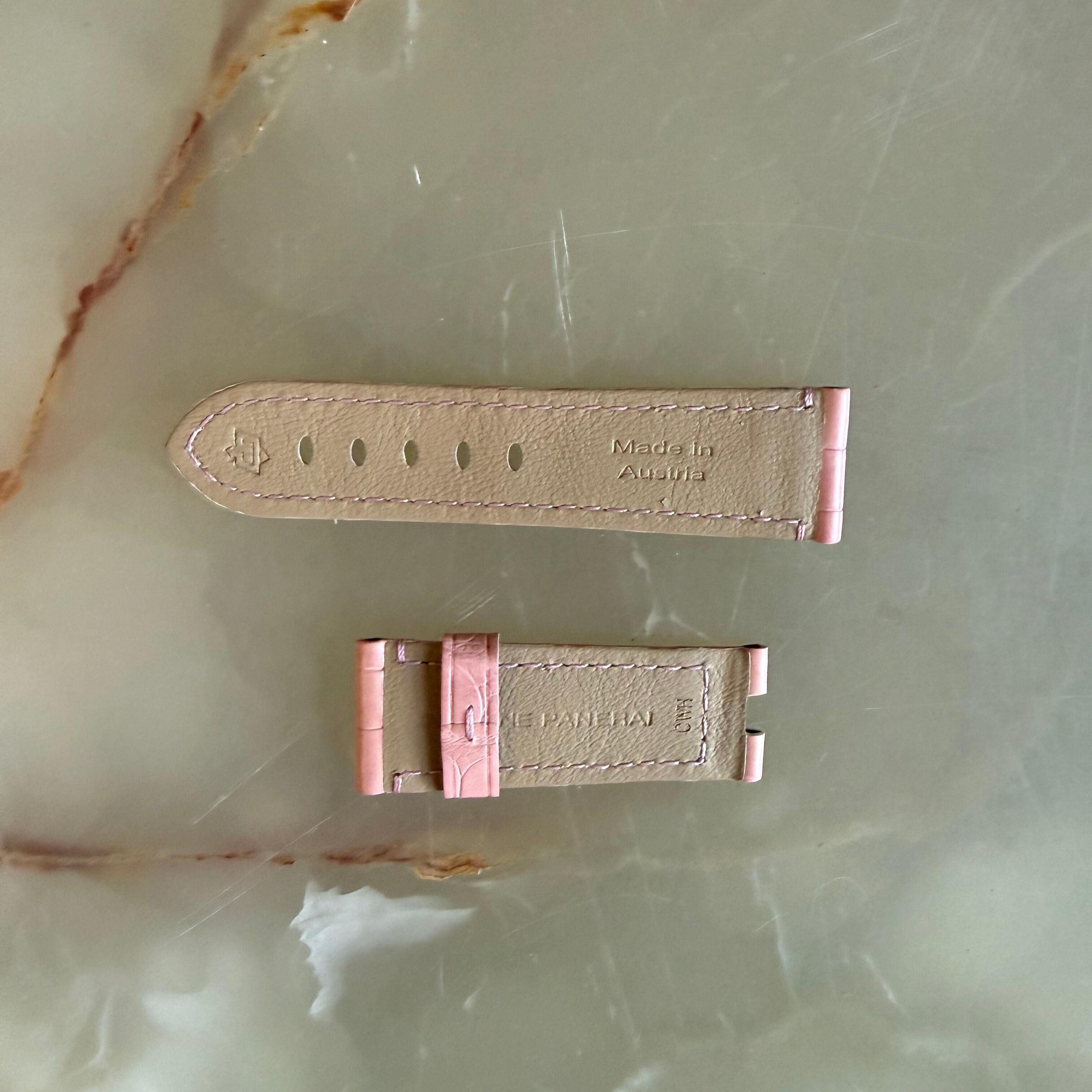 Authentic Panerai Pink Alligator Watch Strap Band 22mm