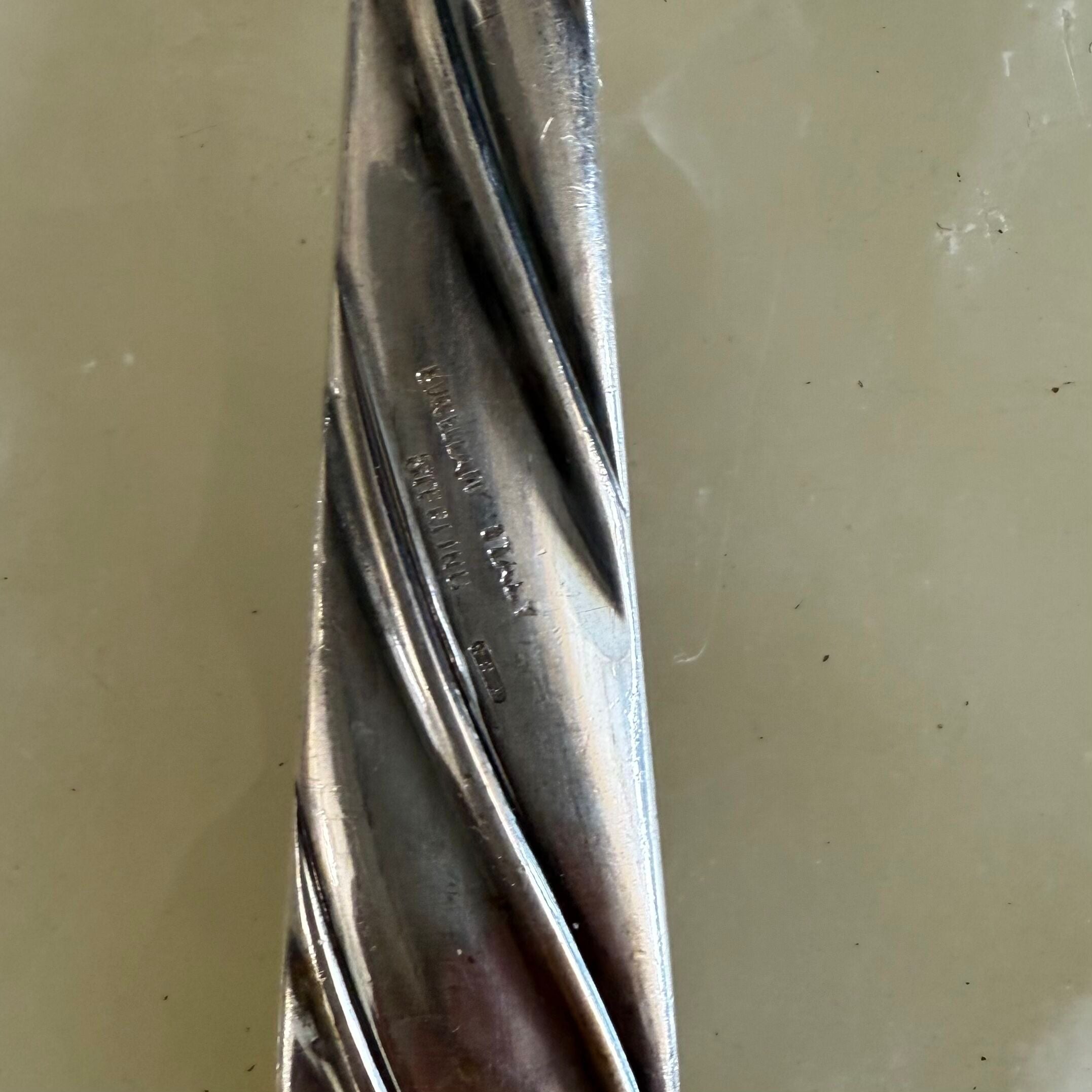 Buccellati Torchon Sterling Solid Shell Berry Casserole Spoon