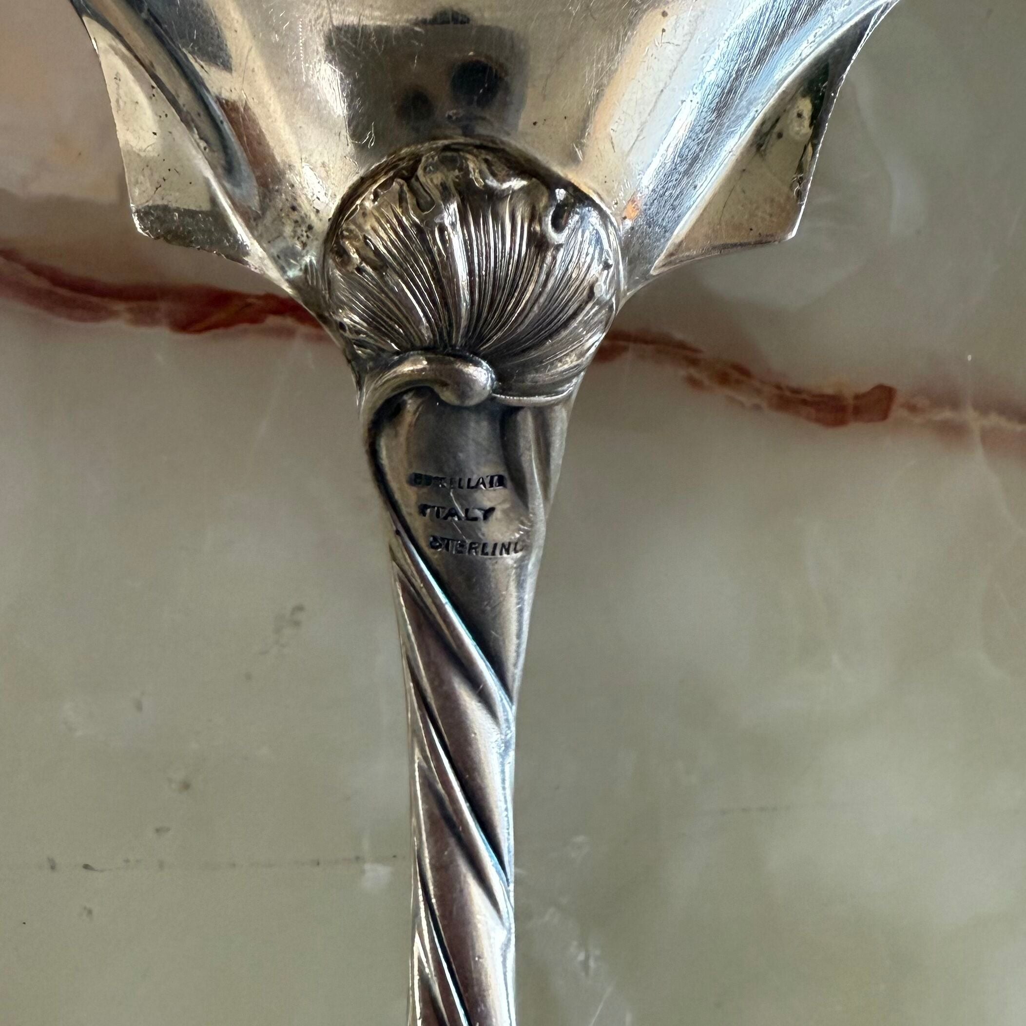 Buccellati Torchon Sterling Silver Pierced Vegetable Serving Spoon