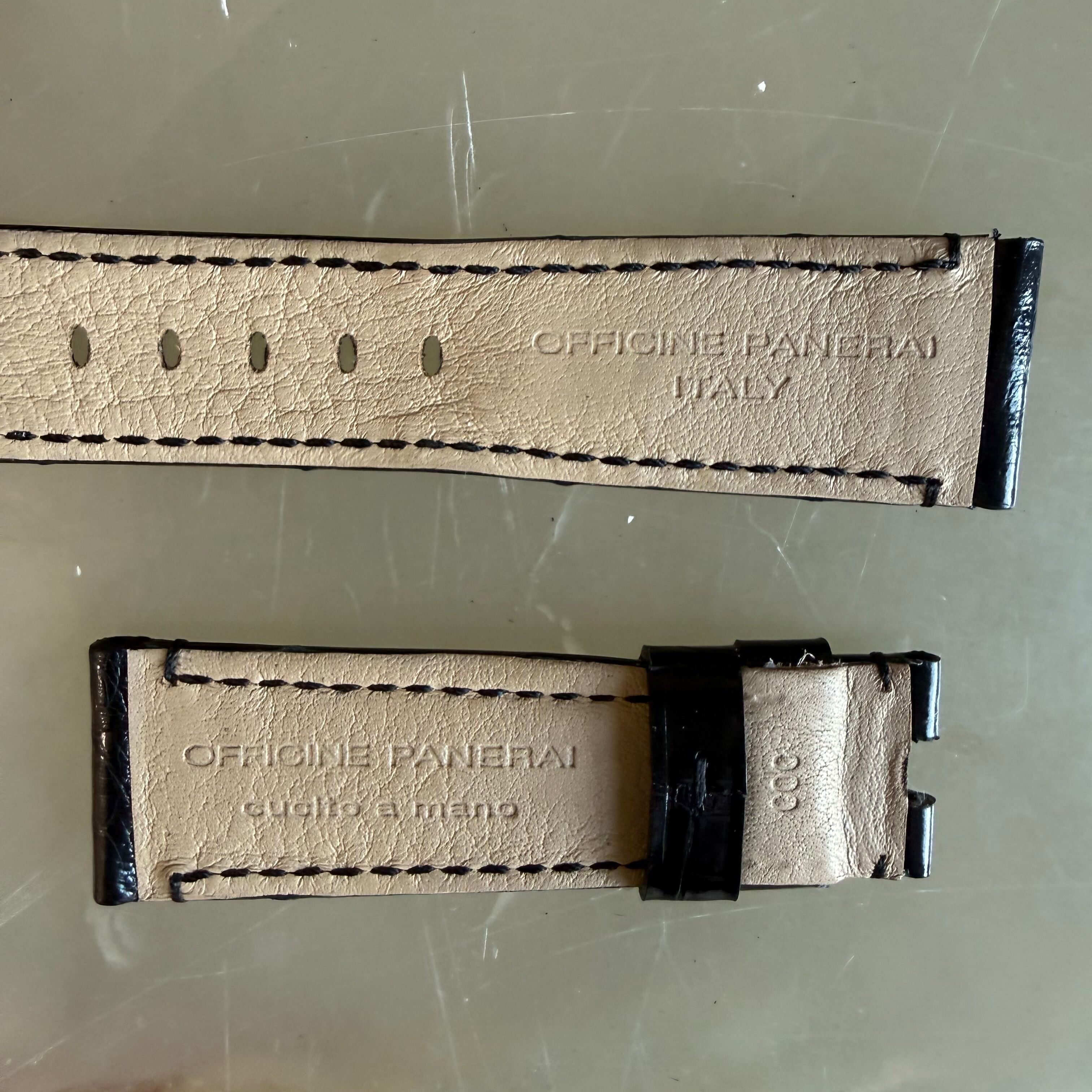 Authentic Panerai Black Alligator Watch Strap Band 23mm