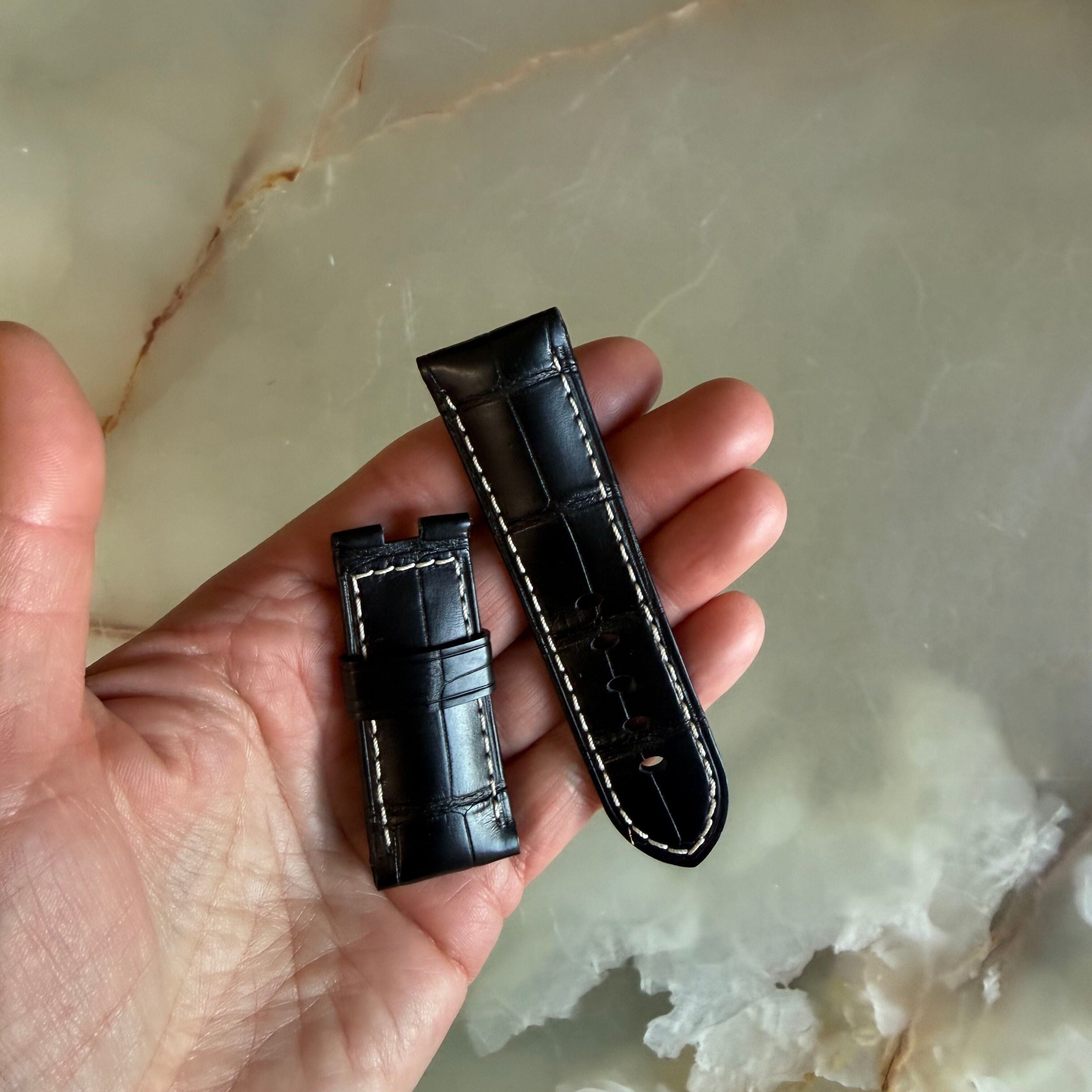 Authentic Panerai Black Alligator Watch Strap Band 24mm