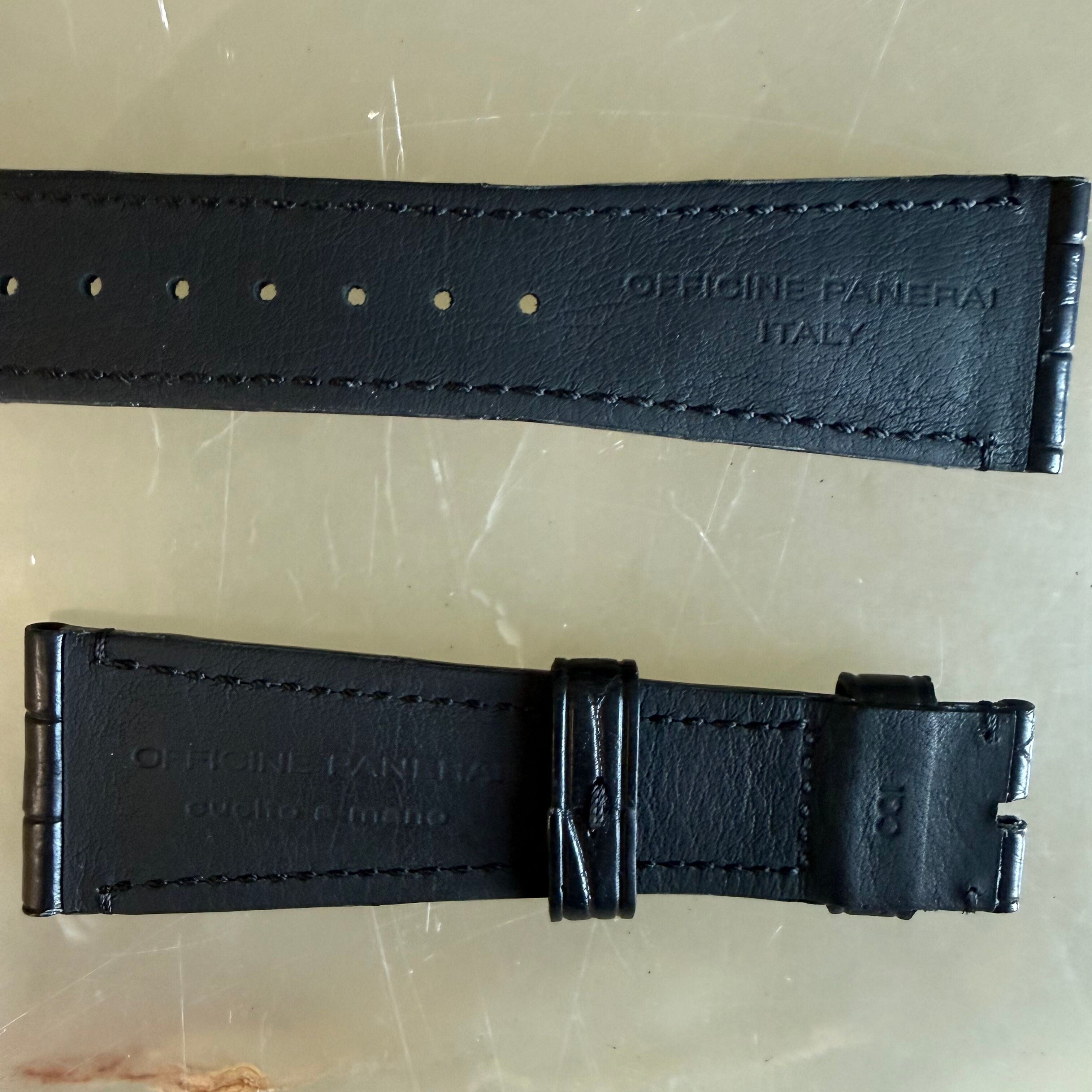 Authentic Panerai Black Alligator Watch Strap Band 26.55mm