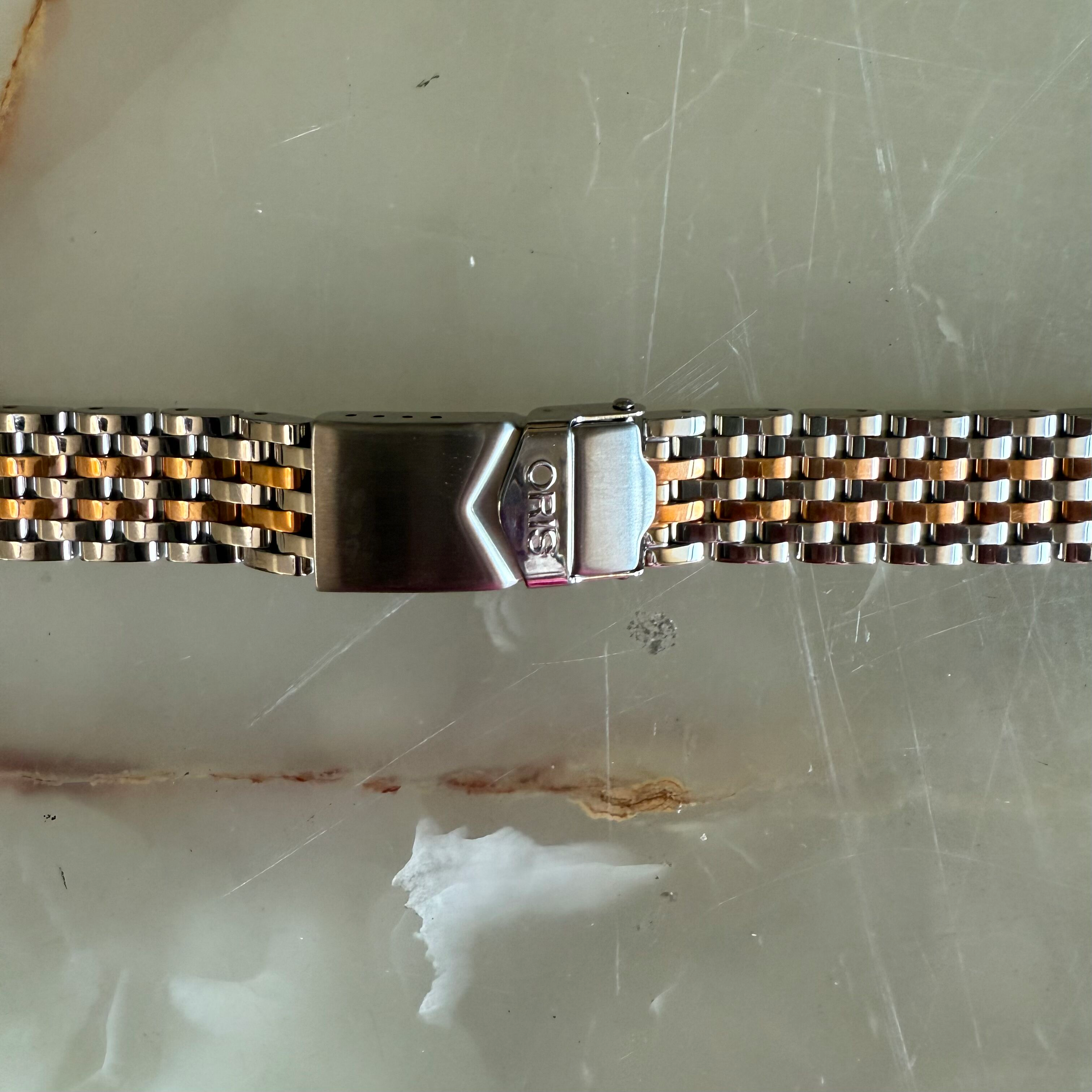 Authentic Oris Steel Gold Watch Bracelet 16mm 81663