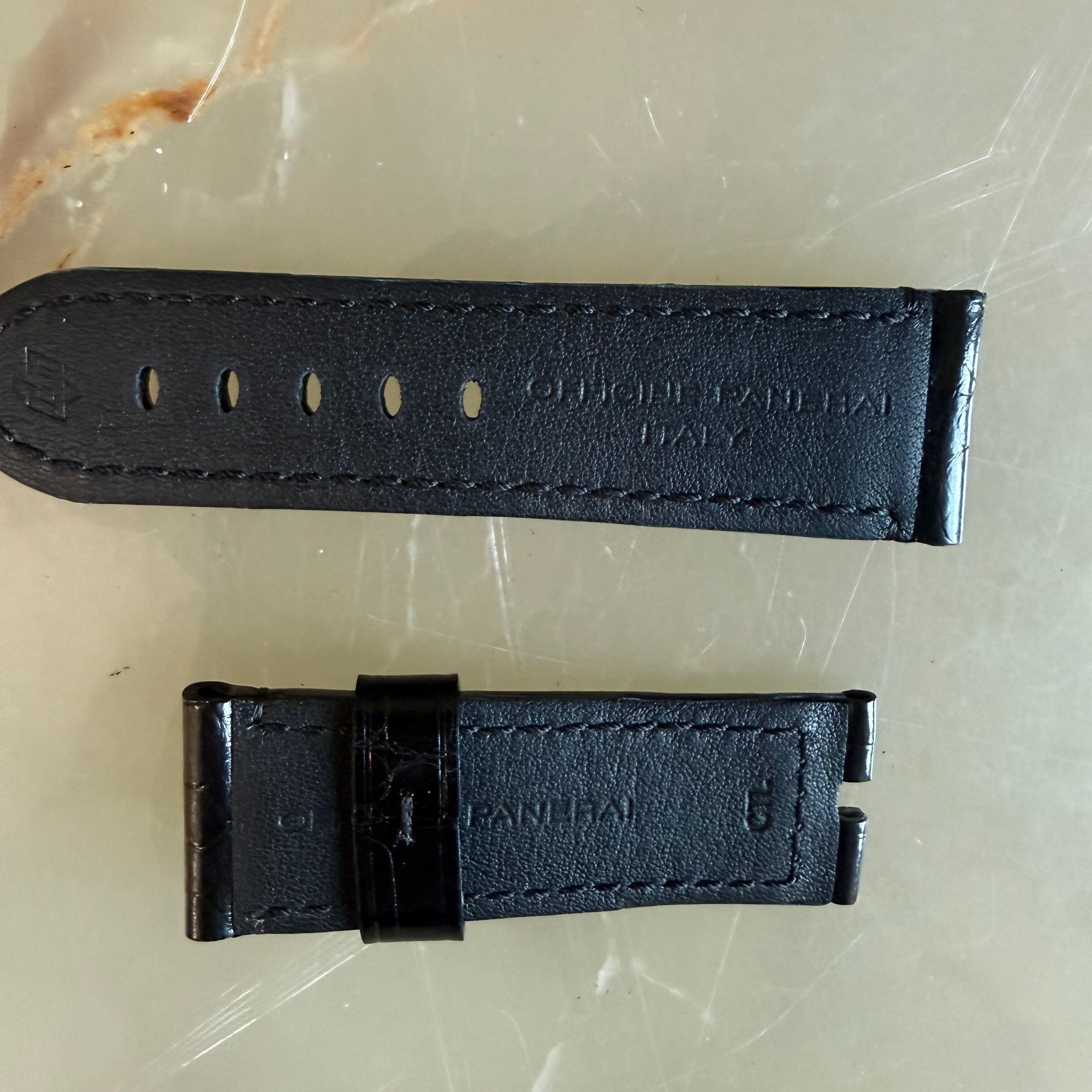 Authentic Panerai Black Alligator Watch Strap Band 24mm