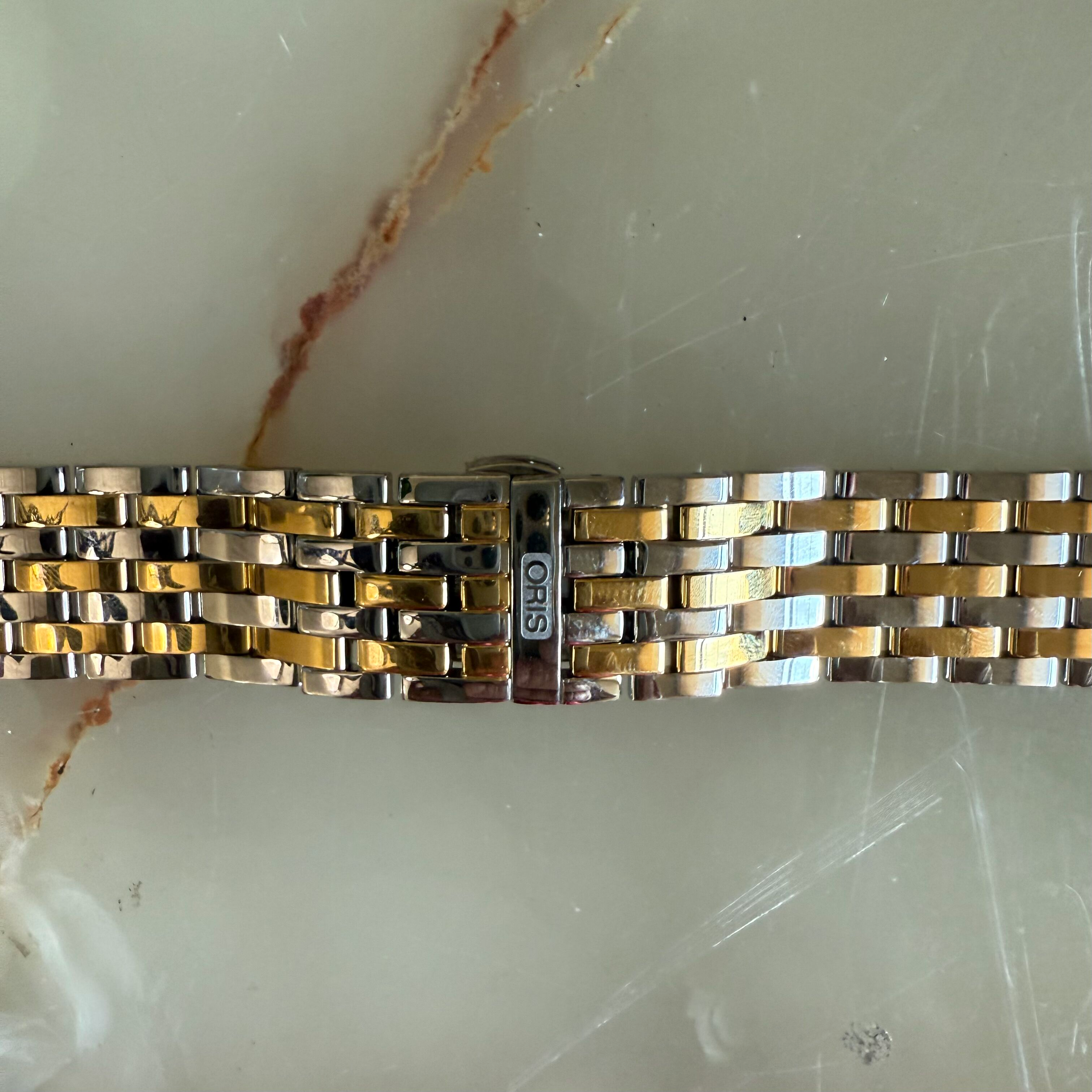 Authentic Oris Steel Gold Watch Bracelet 21mm 0782174