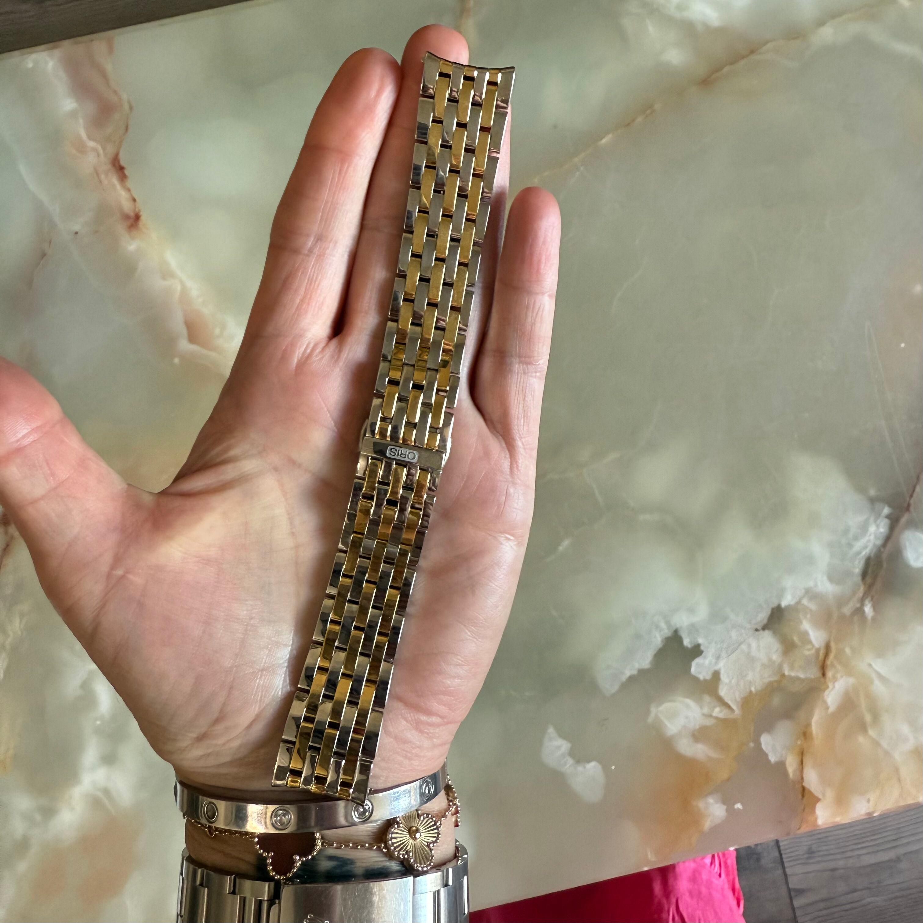 Authentic Oris Steel Gold Watch Bracelet 21mm 0782174