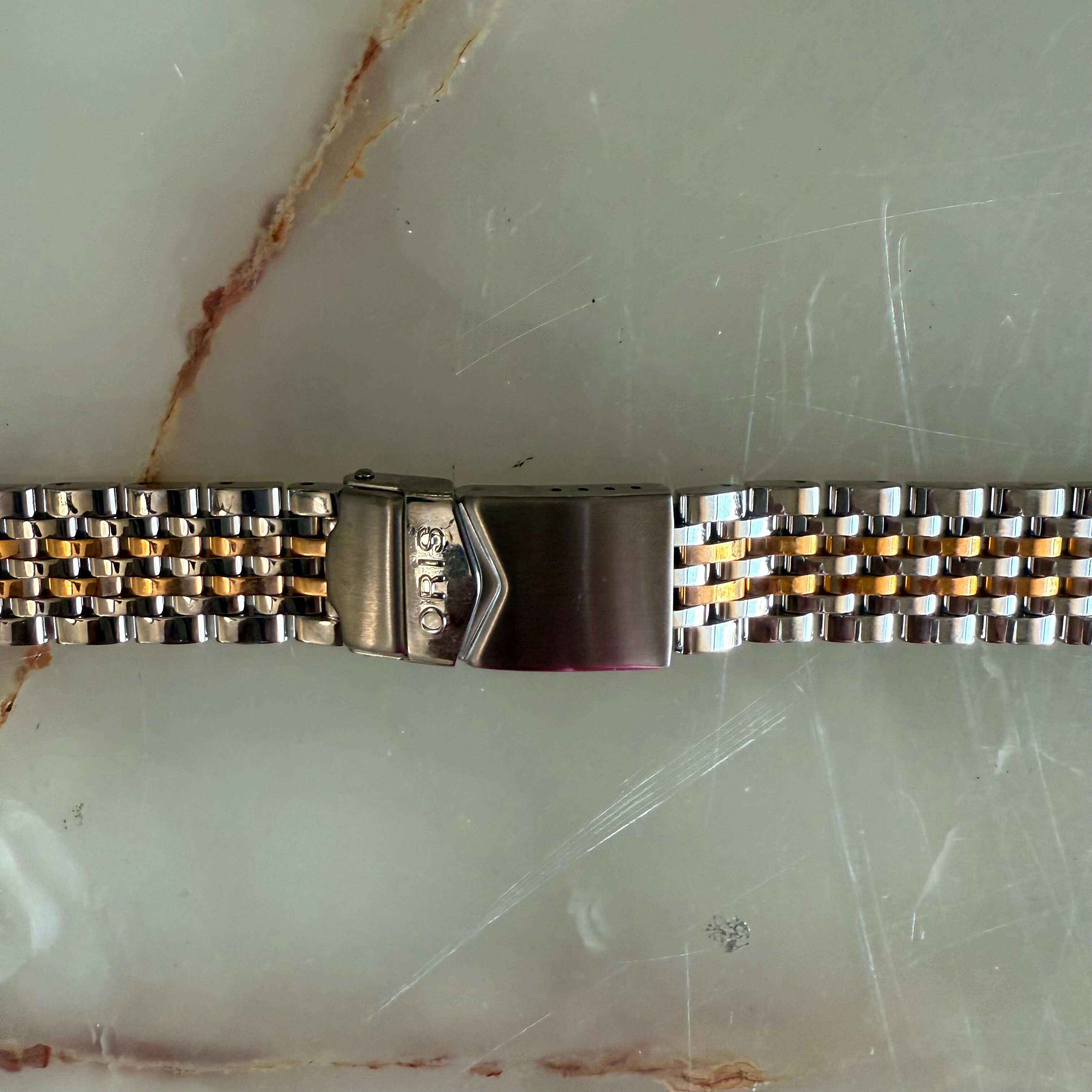 Authentic Oris Steel Gold Watch Bracelet 18mm 81863