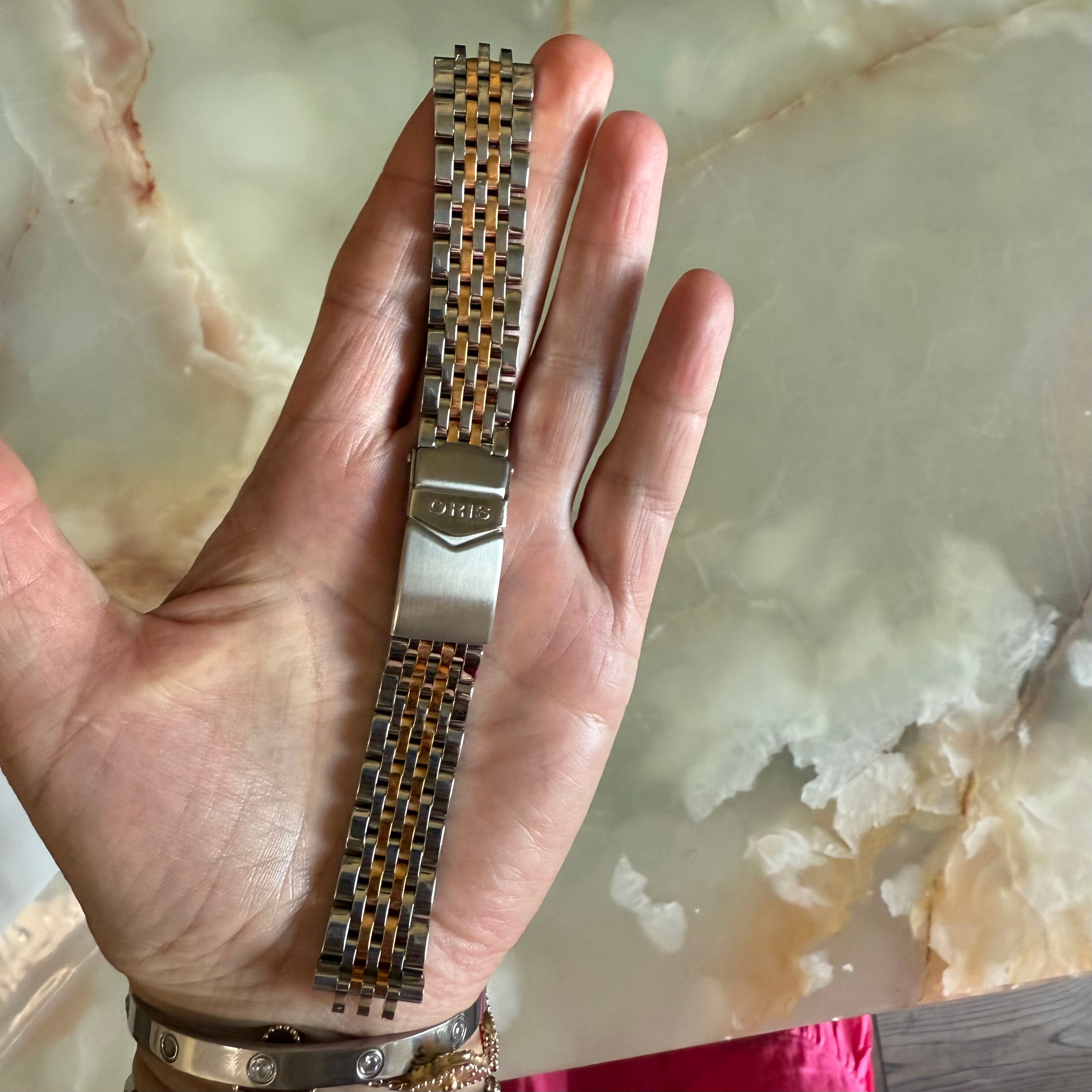 Authentic Oris Steel Gold Watch Bracelet 18mm 81863