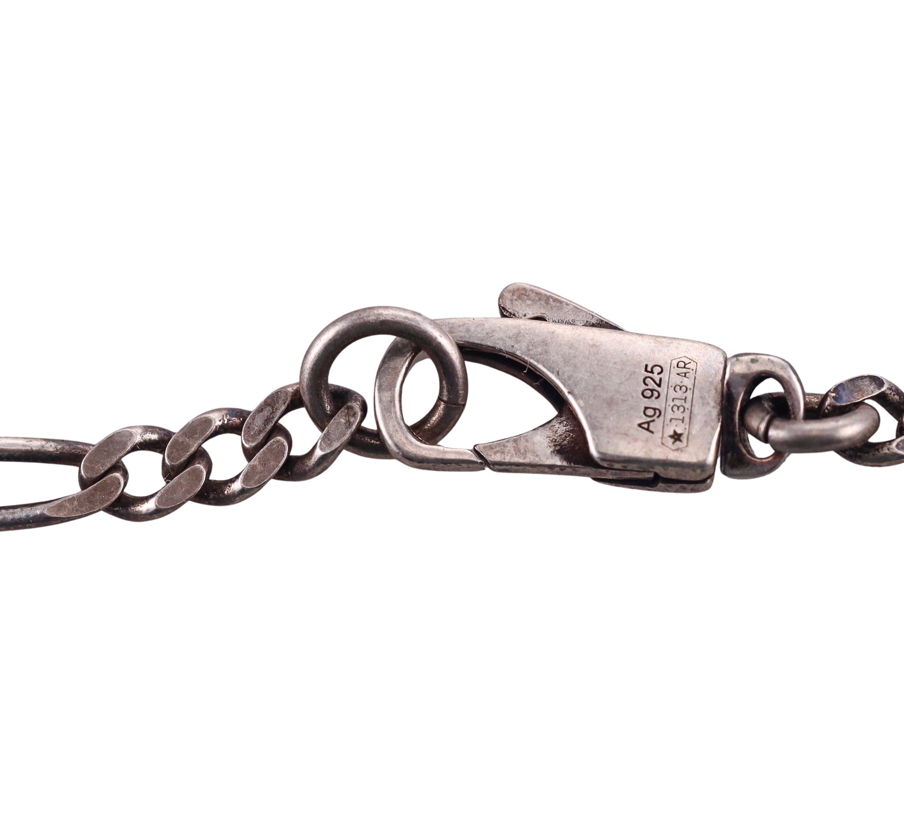 Gucci Sterling Silver Pendant Necklace Retail $630