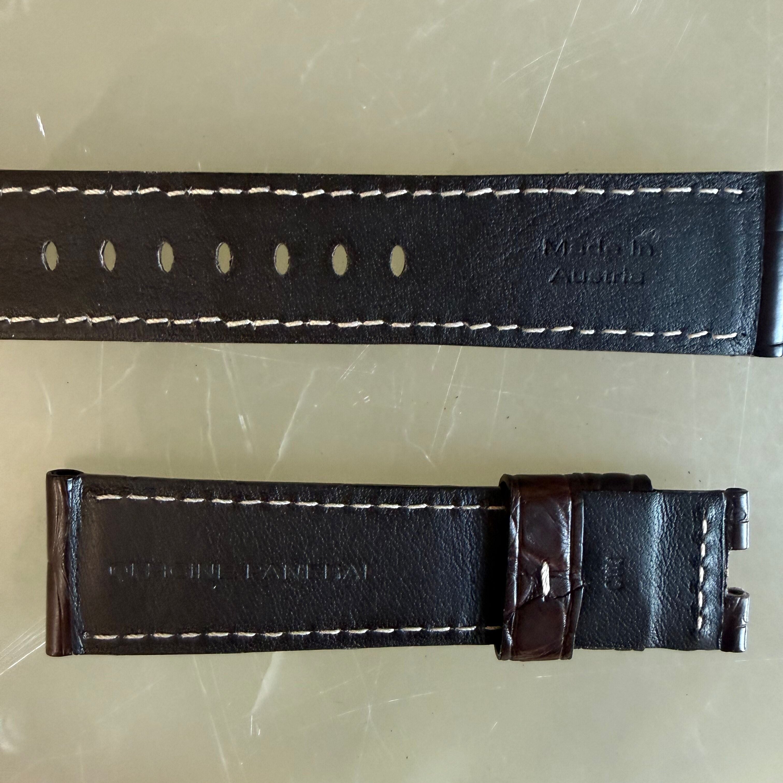 Authentic Panerai Brown Alligator Watch Strap Band 24mm