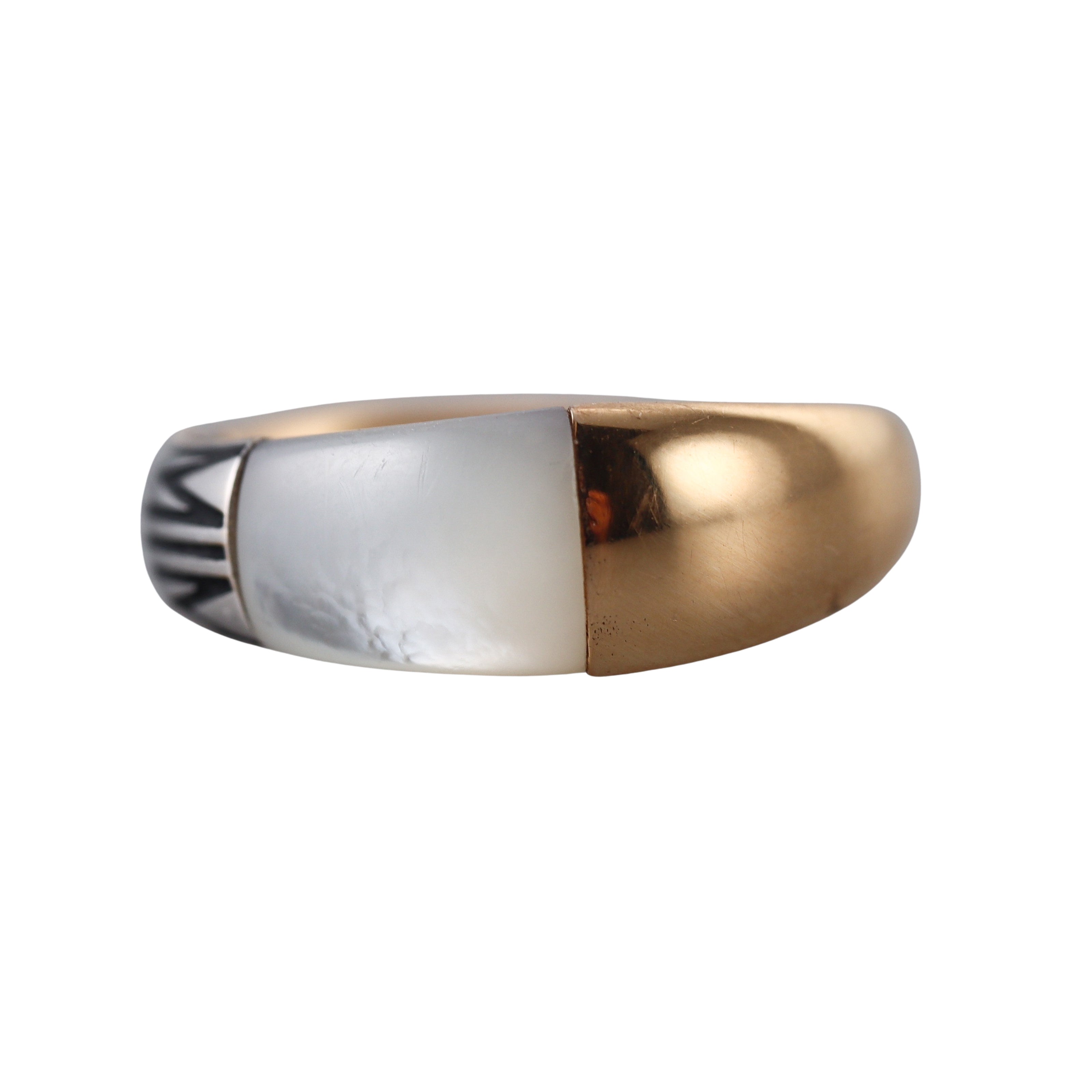 Mimi Milano Tam Tam MOP Enamel 18k Rose Gold Ring
