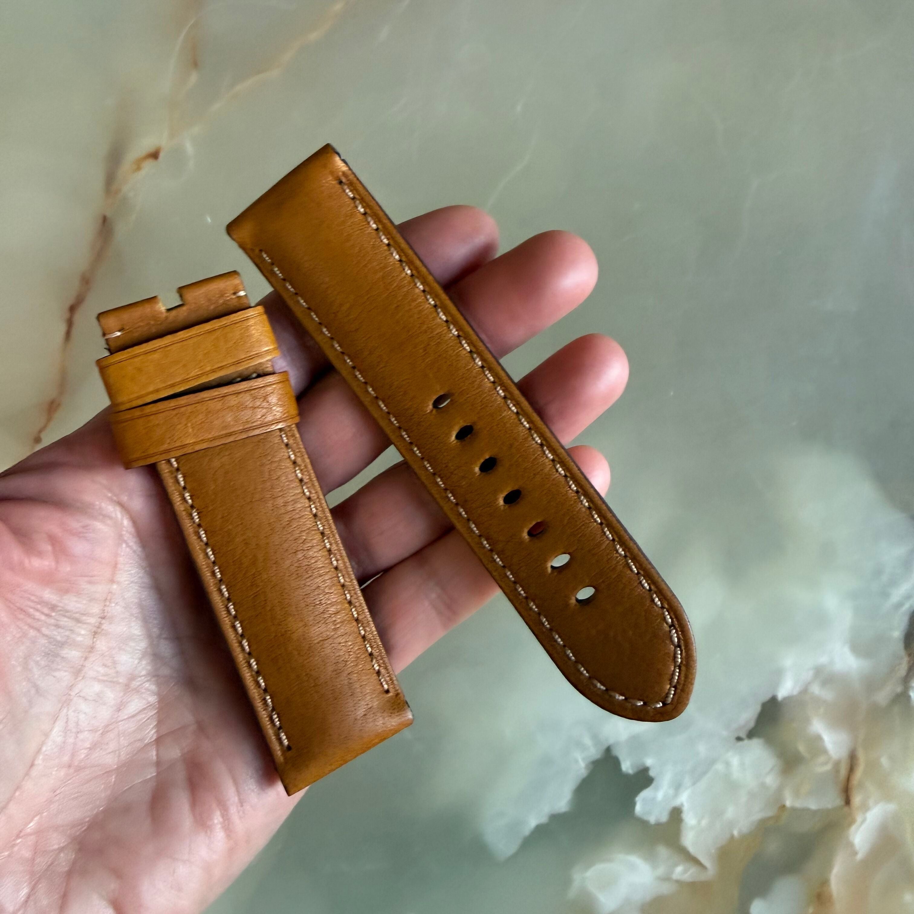 Authentic Panerai Brown Leather Watch Strap Band 26mm