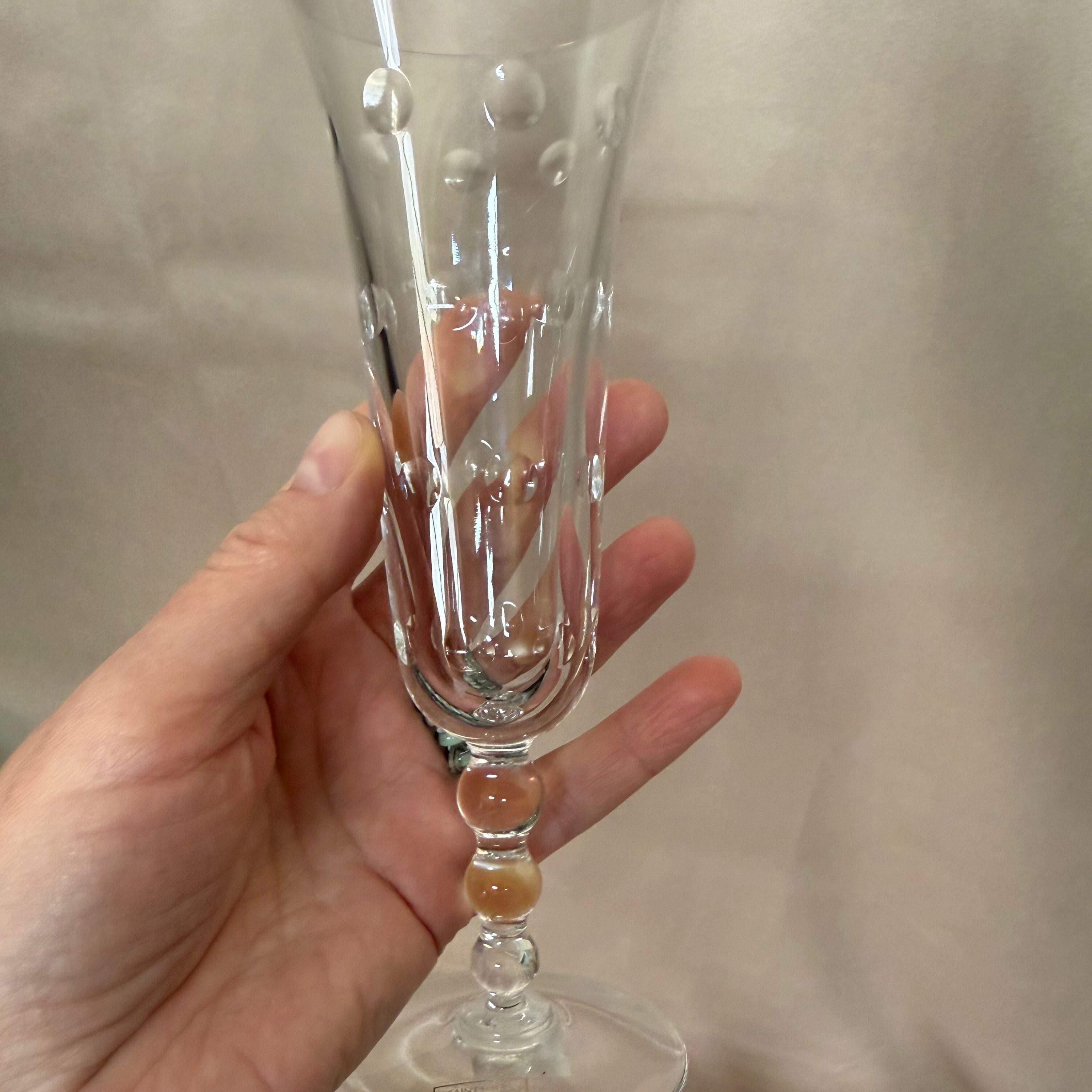 Saint-Louis Crystal Bubbles Champagne Glass Set of 4