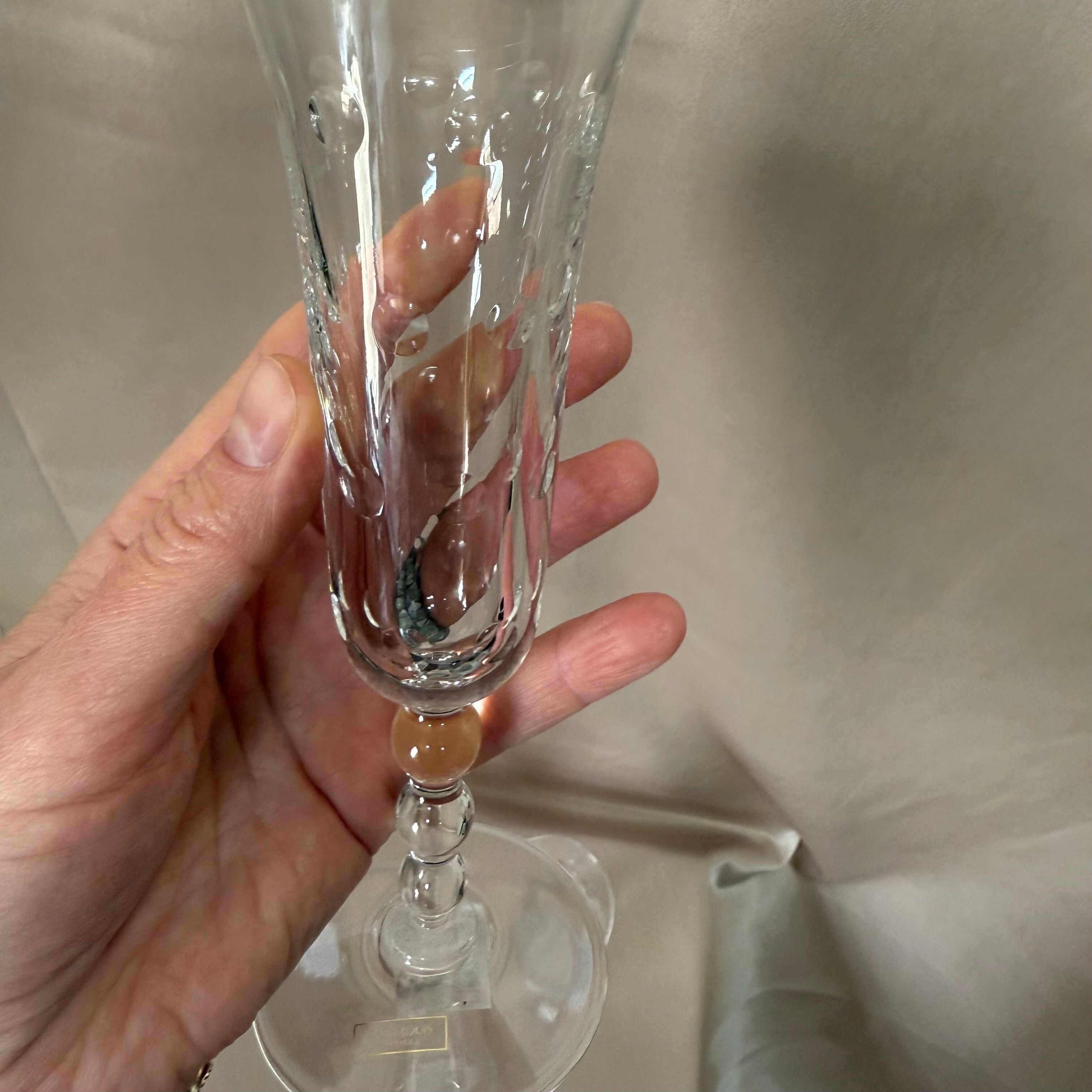 Saint-Louis Crystal Bubbles Champagne Glass Set of 4