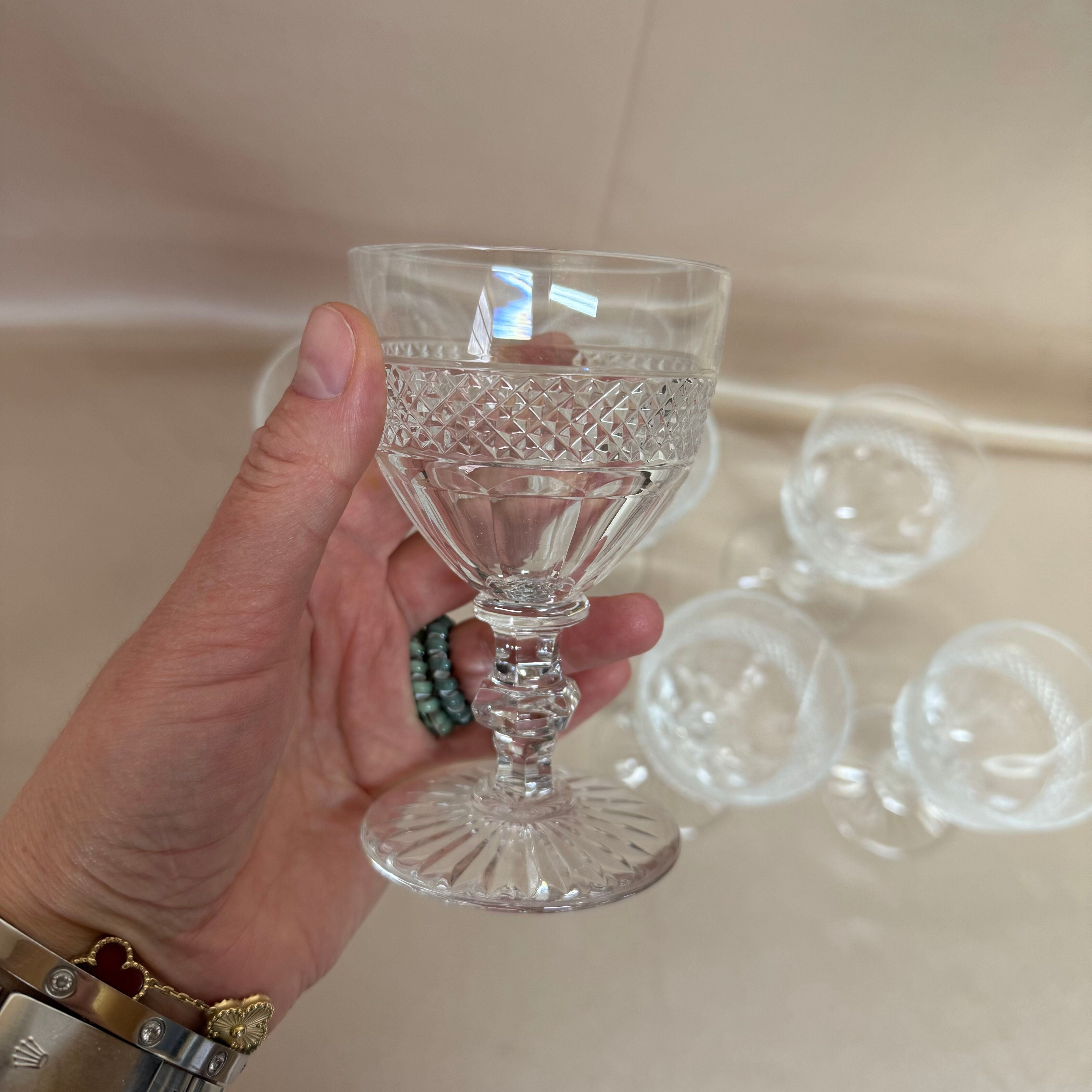 Saint-Louis Crystal Trianon Burgundy Wine Glass Set of 6