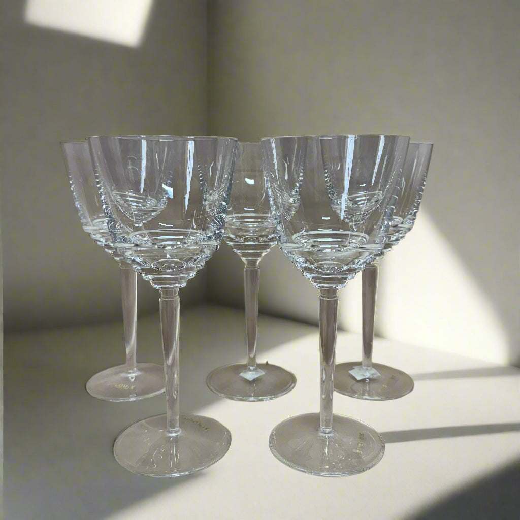 Saint-Louis Crystal Oxymore Water Goblet Set of 5