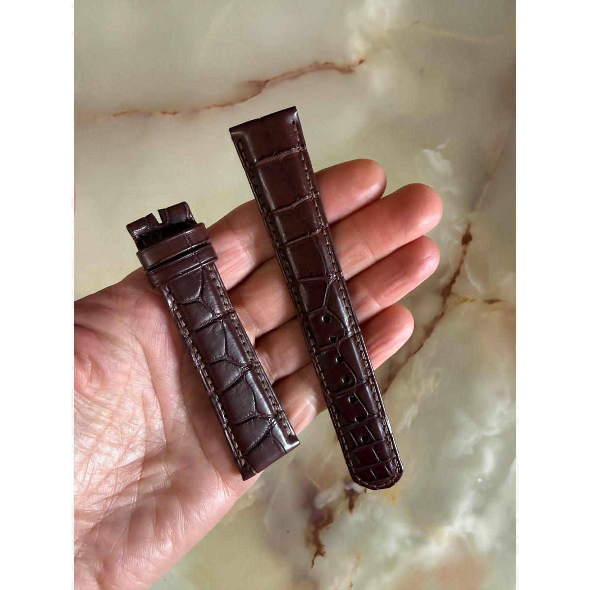 Authentic A.Lange & Sohne Brown Crocodile Watch Strap Band 20mm